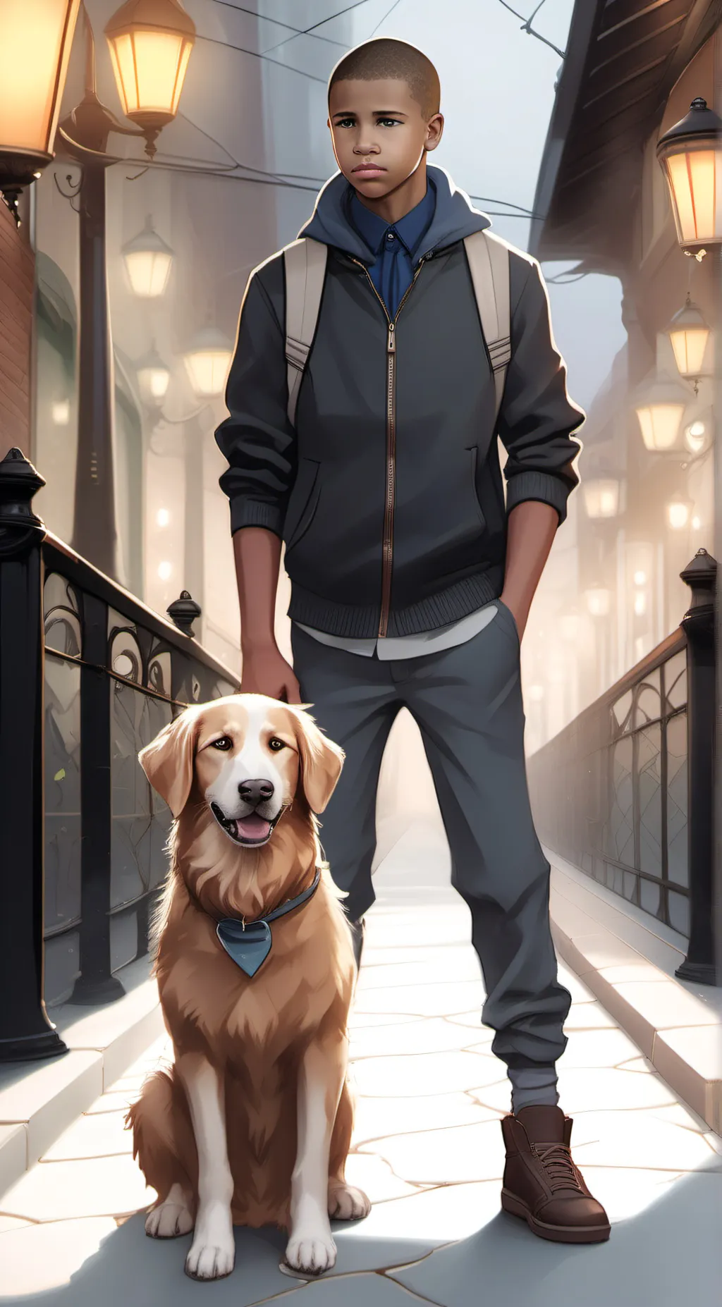 ai character: Drew background