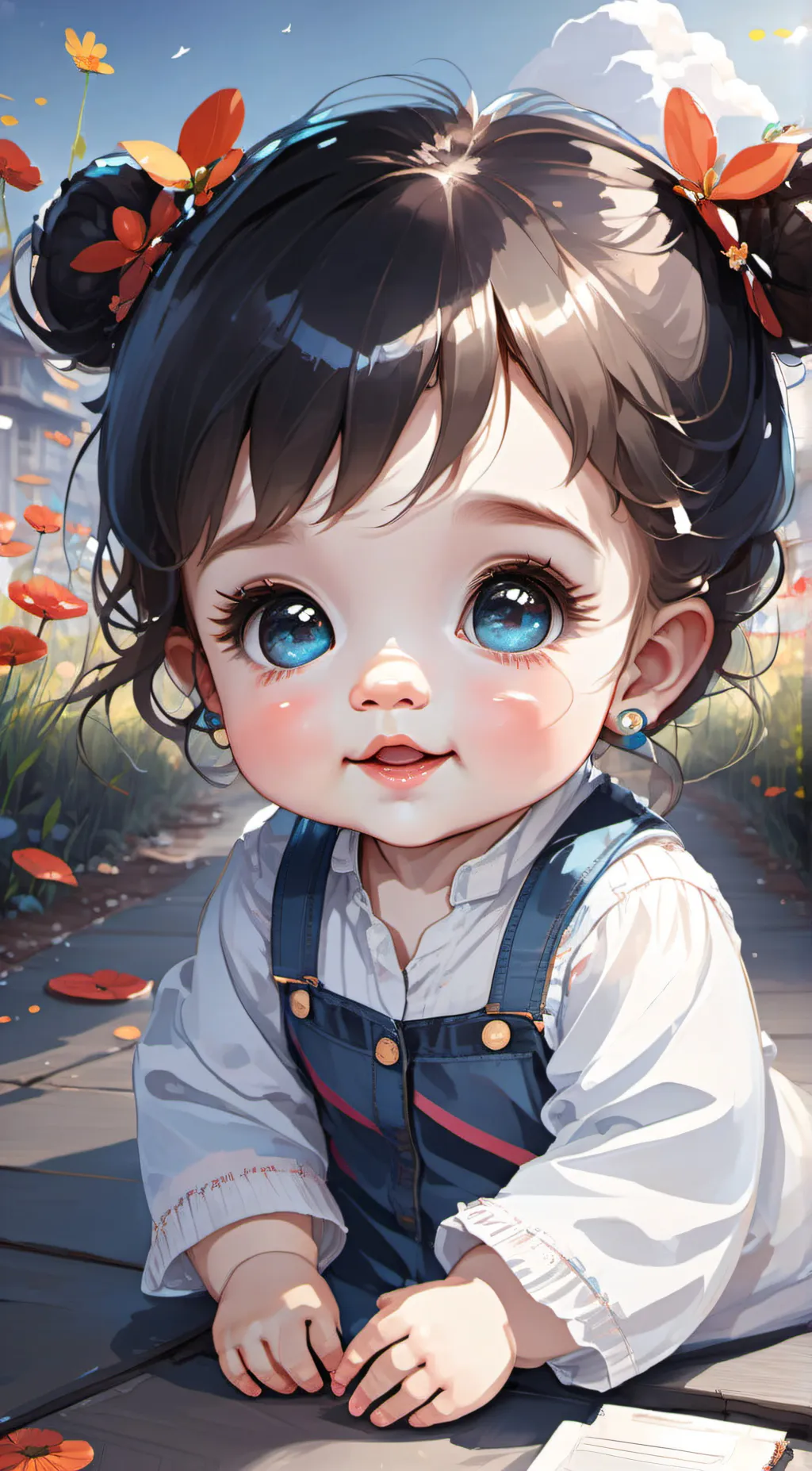 ai character: Blossom background