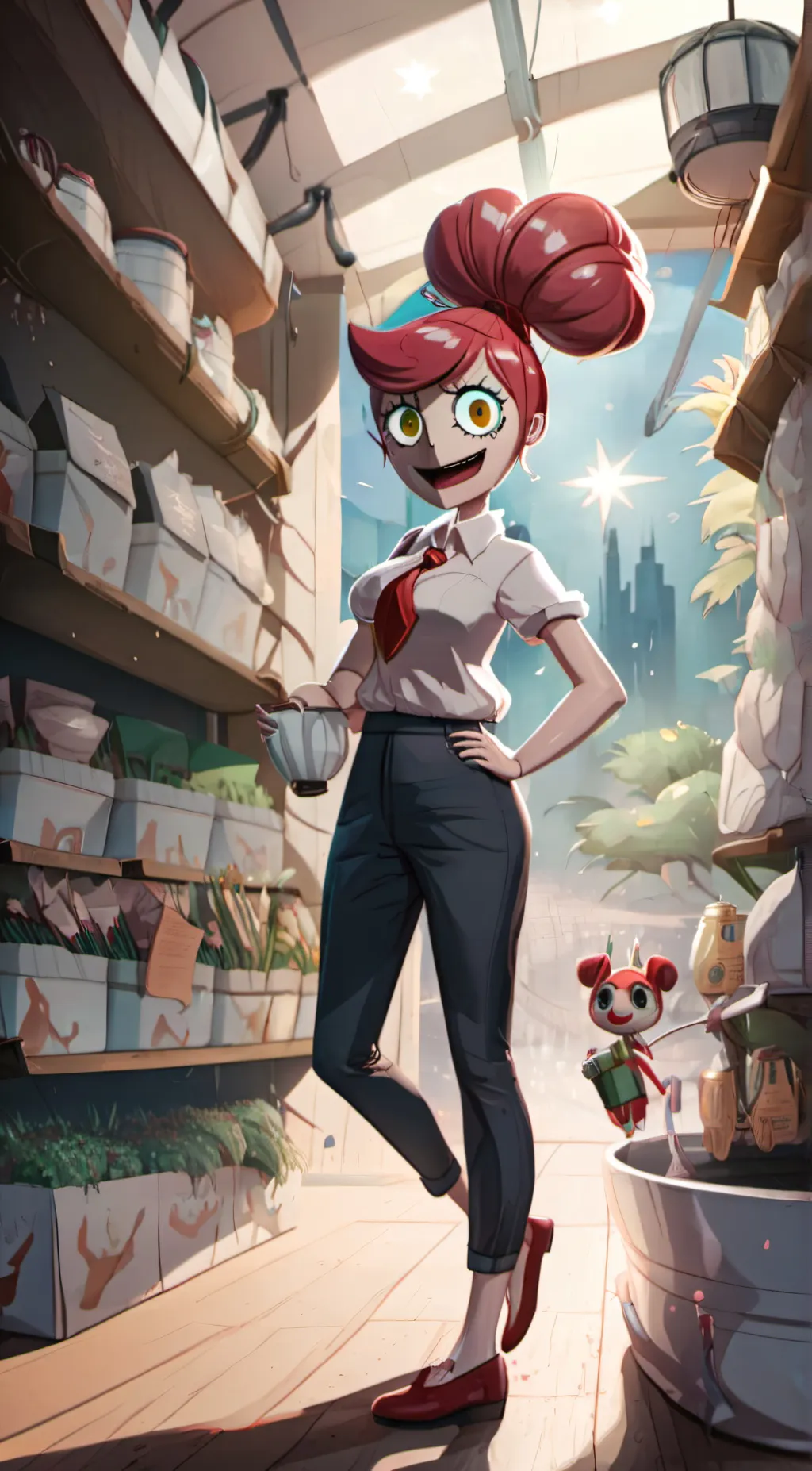 ai character: mommy long legs background