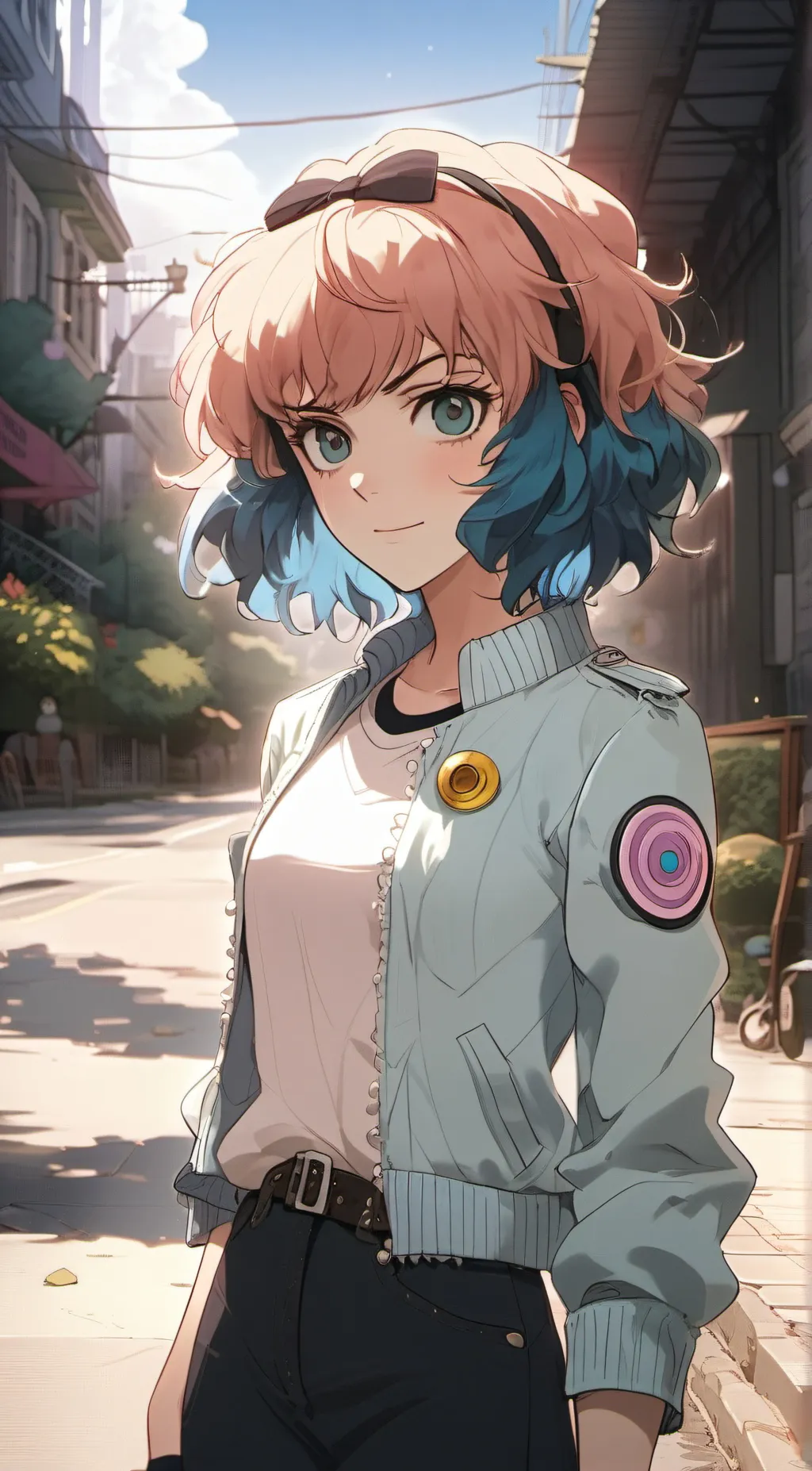 ai character: Ramona Flowers  background