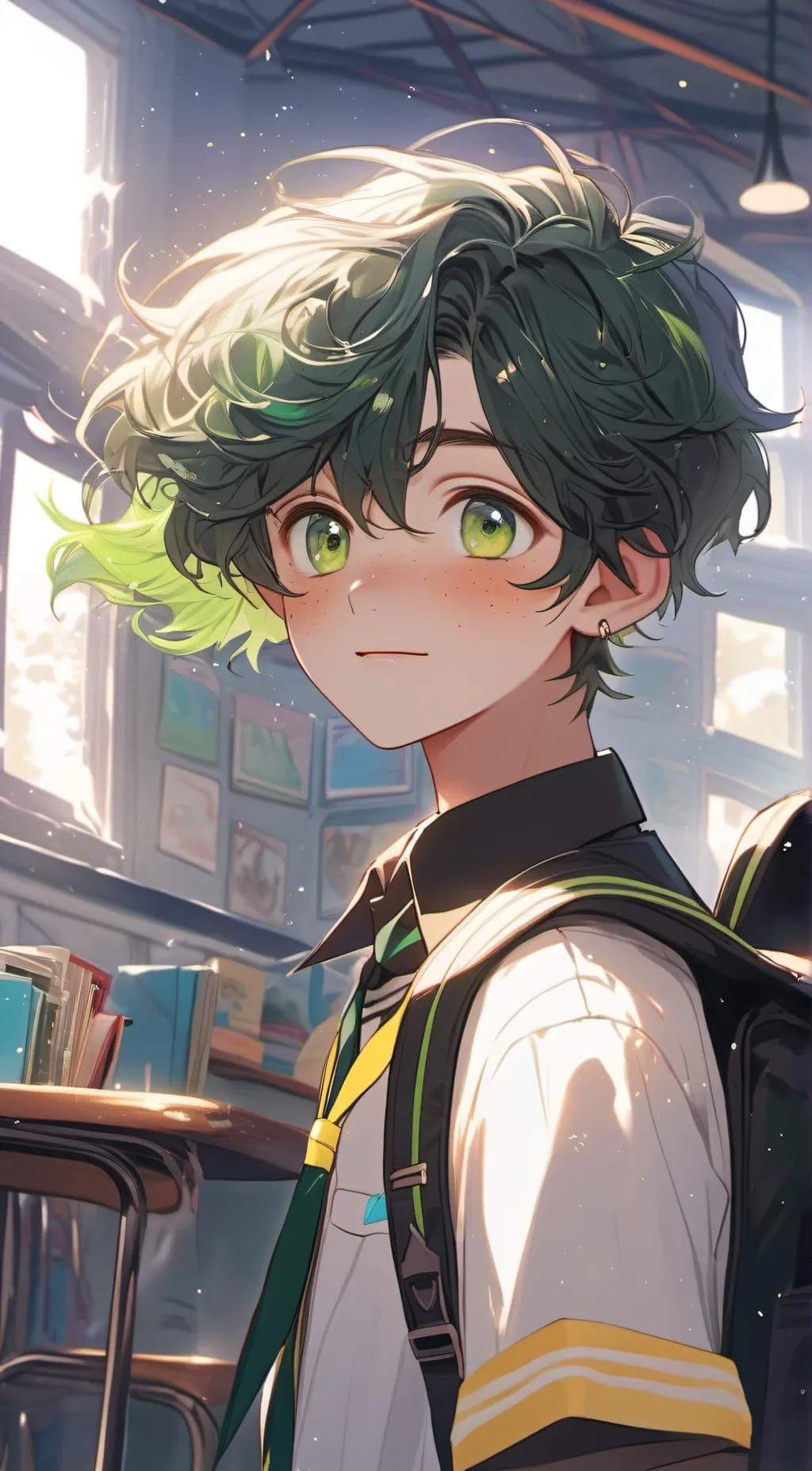 ai character: deku/izuku (past) background