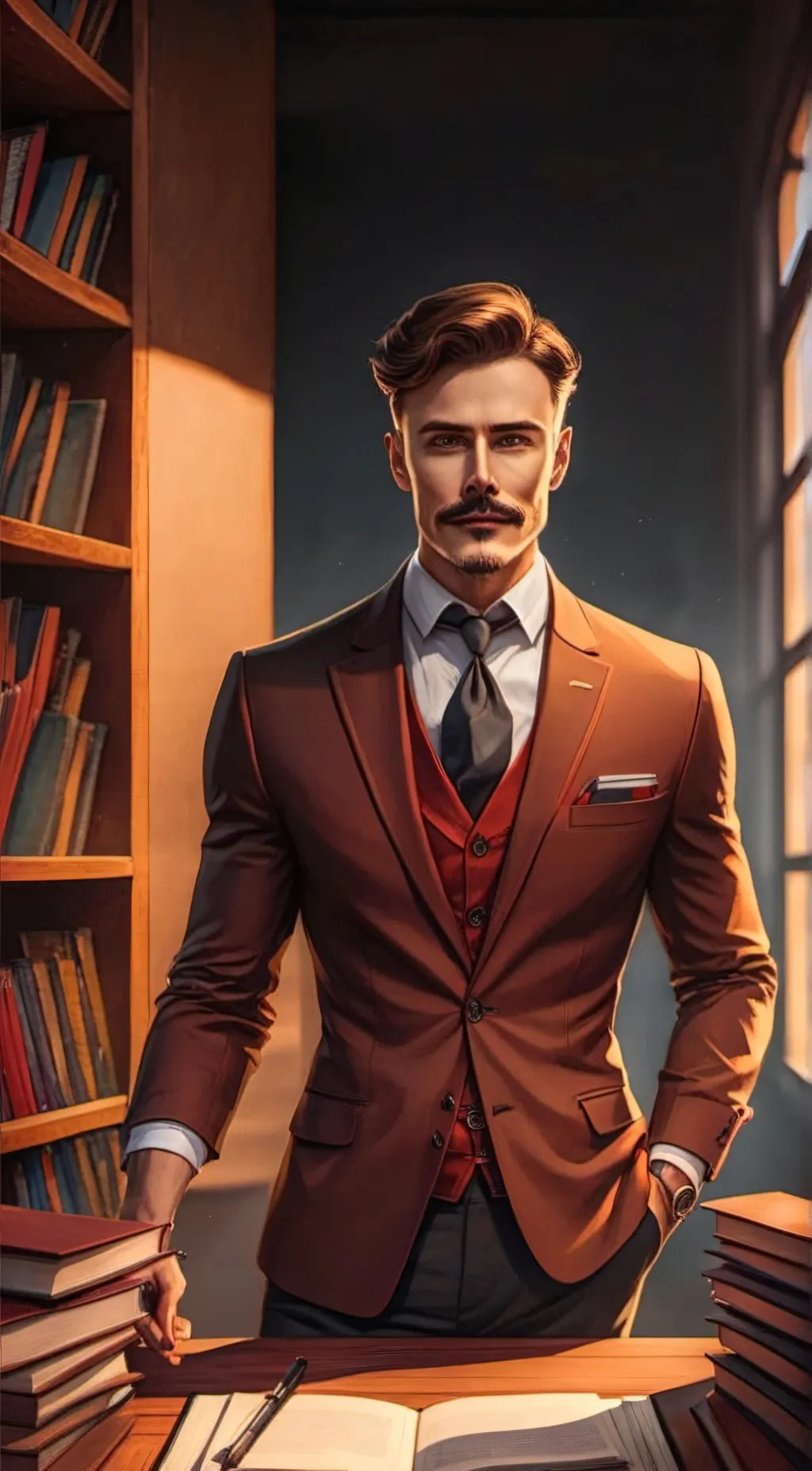 ai character: The teacher  background