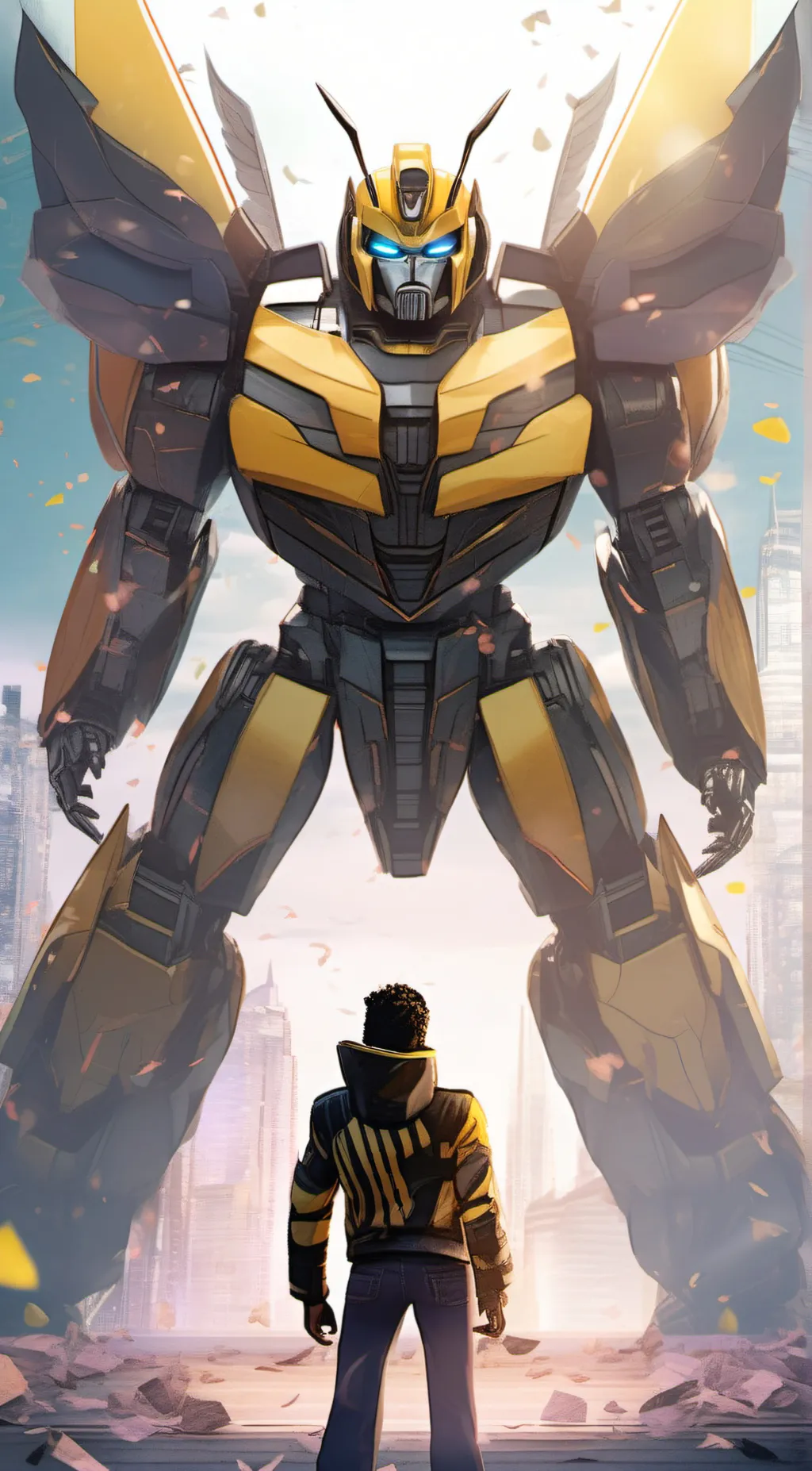 ai character: Bumblebee background