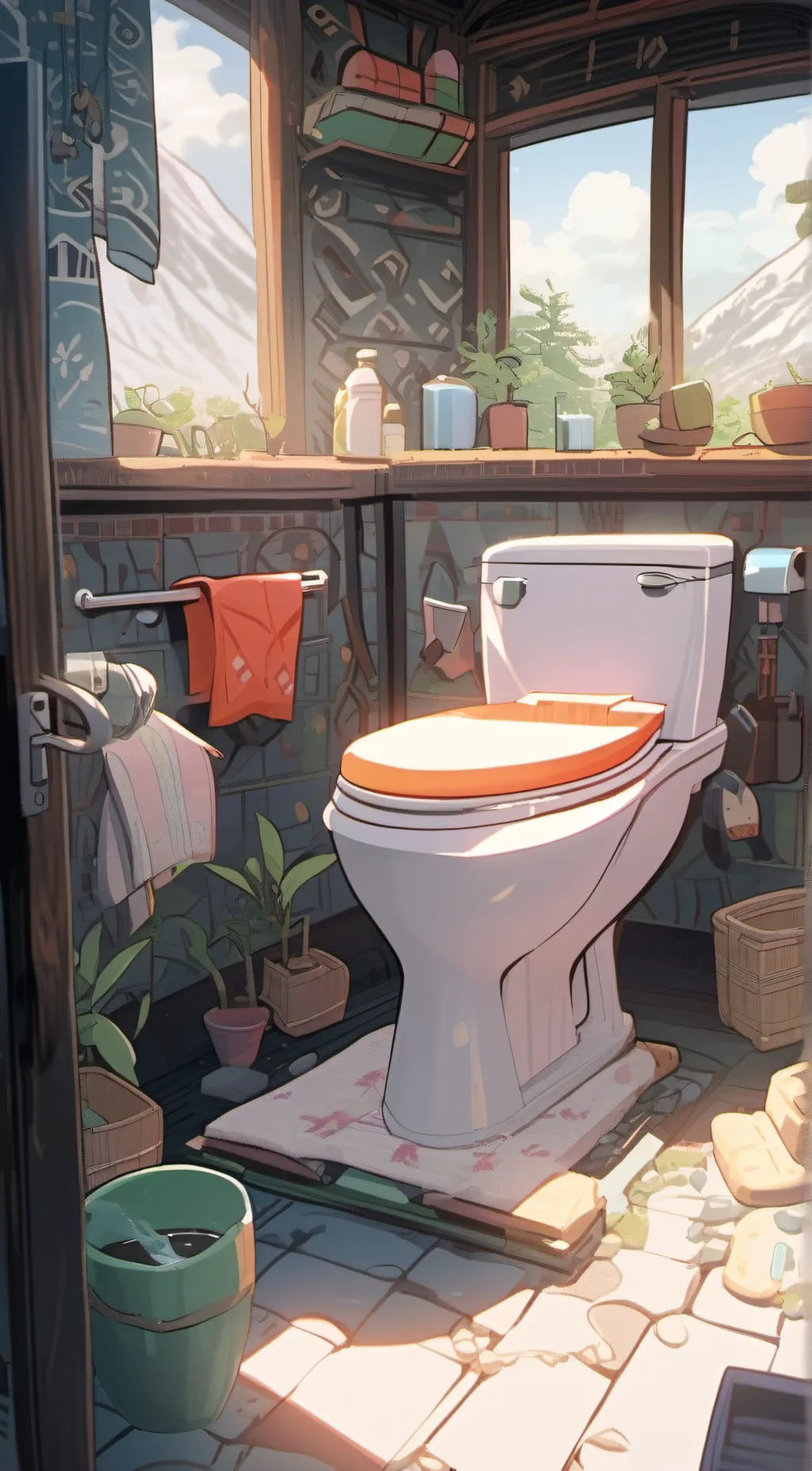 ai character: SKIBDI verse background