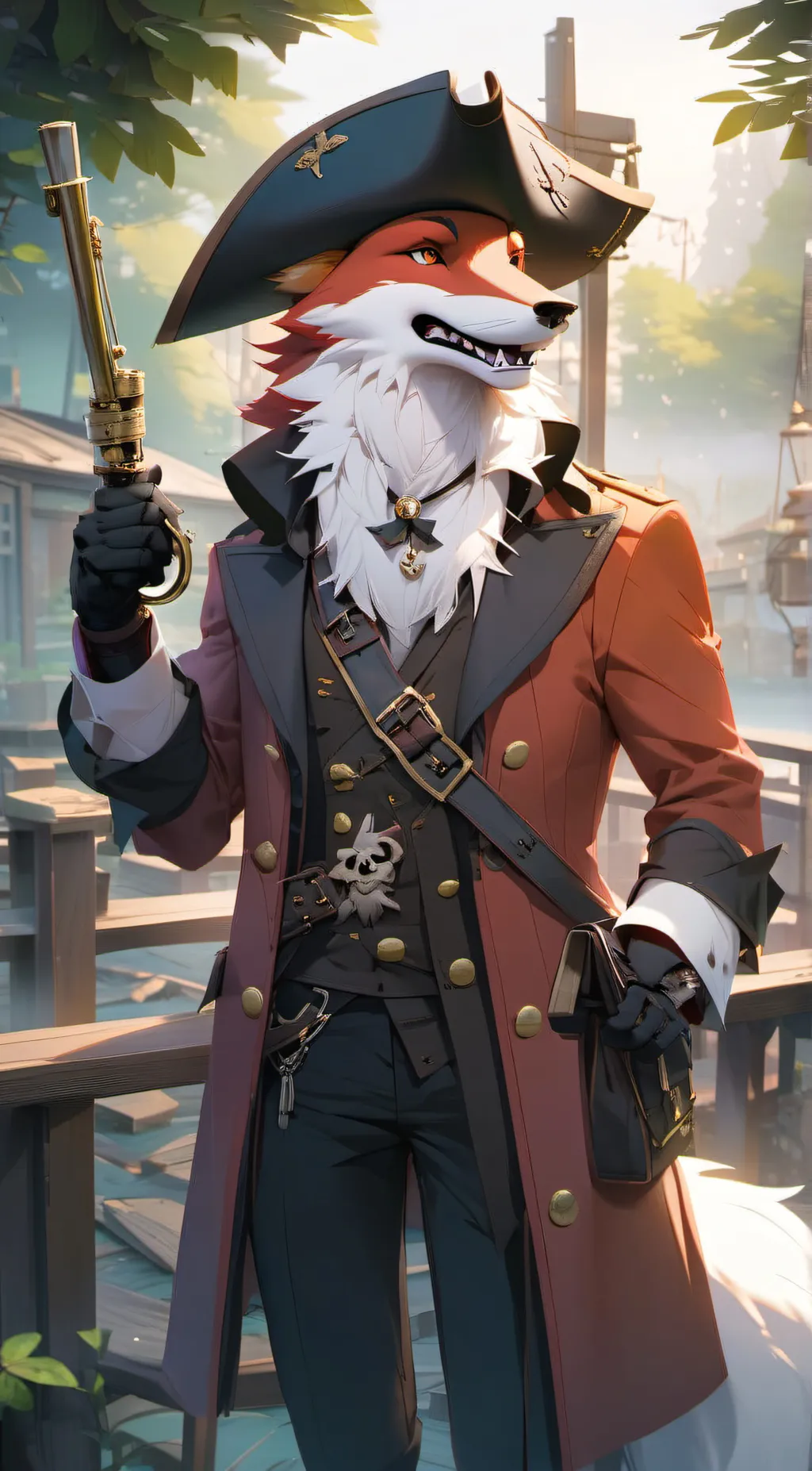 ai character: Foxy background