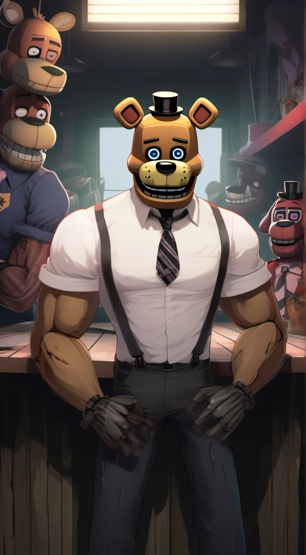 ai character: Freddy 5 Buddy background