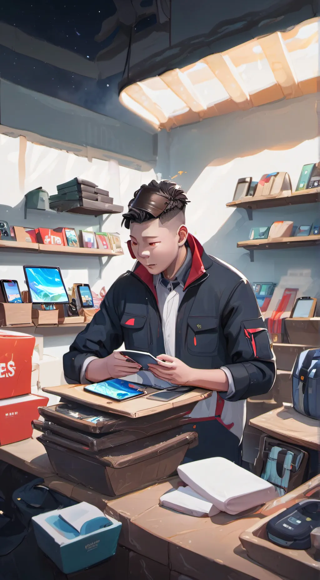 ai character: iFond Company Man background