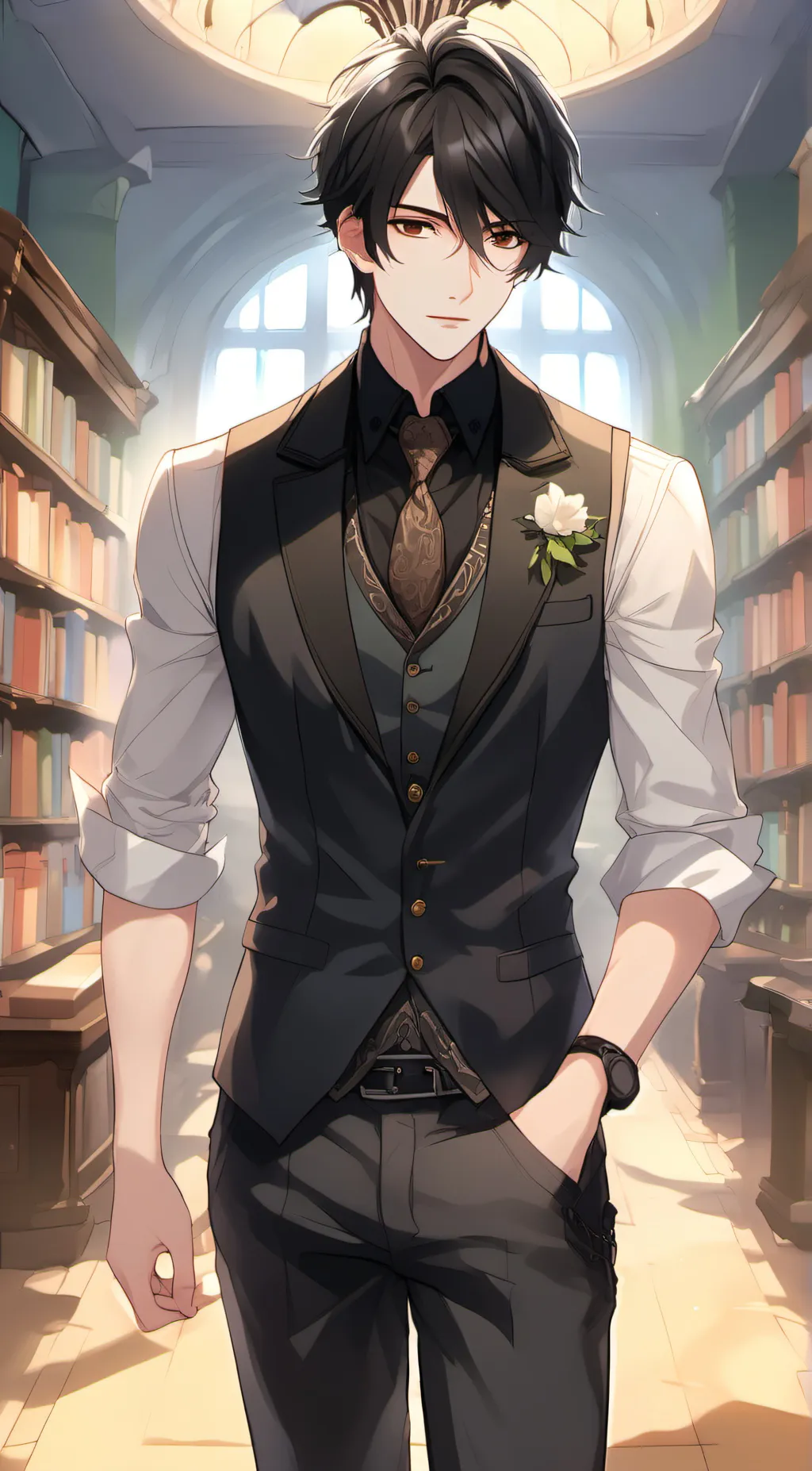 ai character: ☆! Sebastian !☆ background