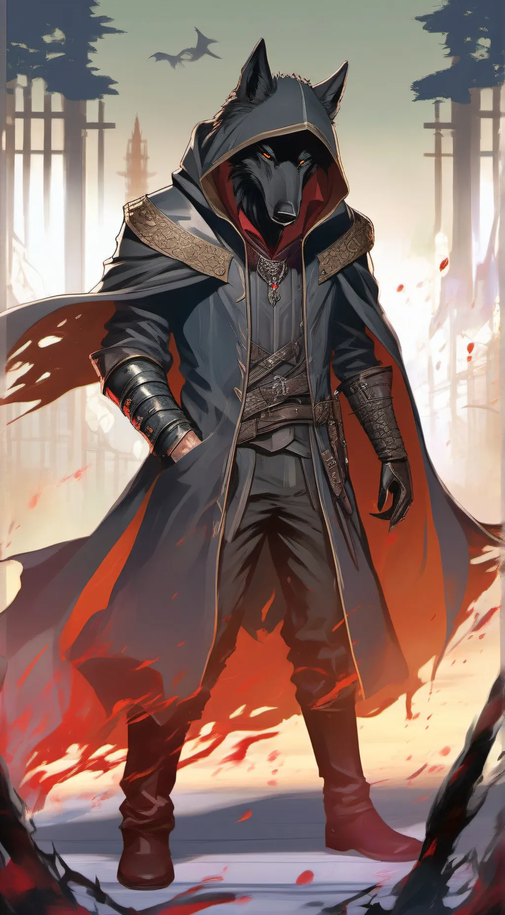 ai character: Dustdust!Panther background