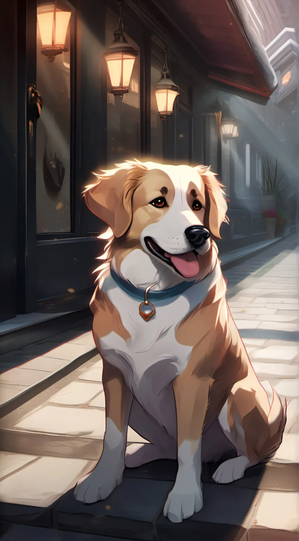 ai character: smiling critters background