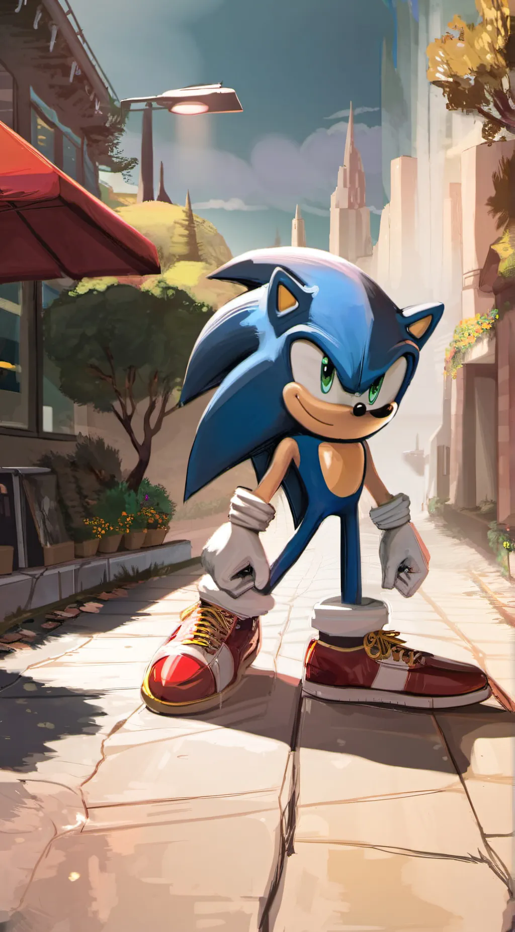 ai character: gay sonic background