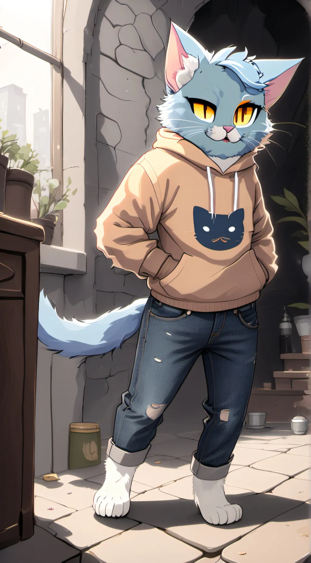 ai character: Gumball Watterson  background