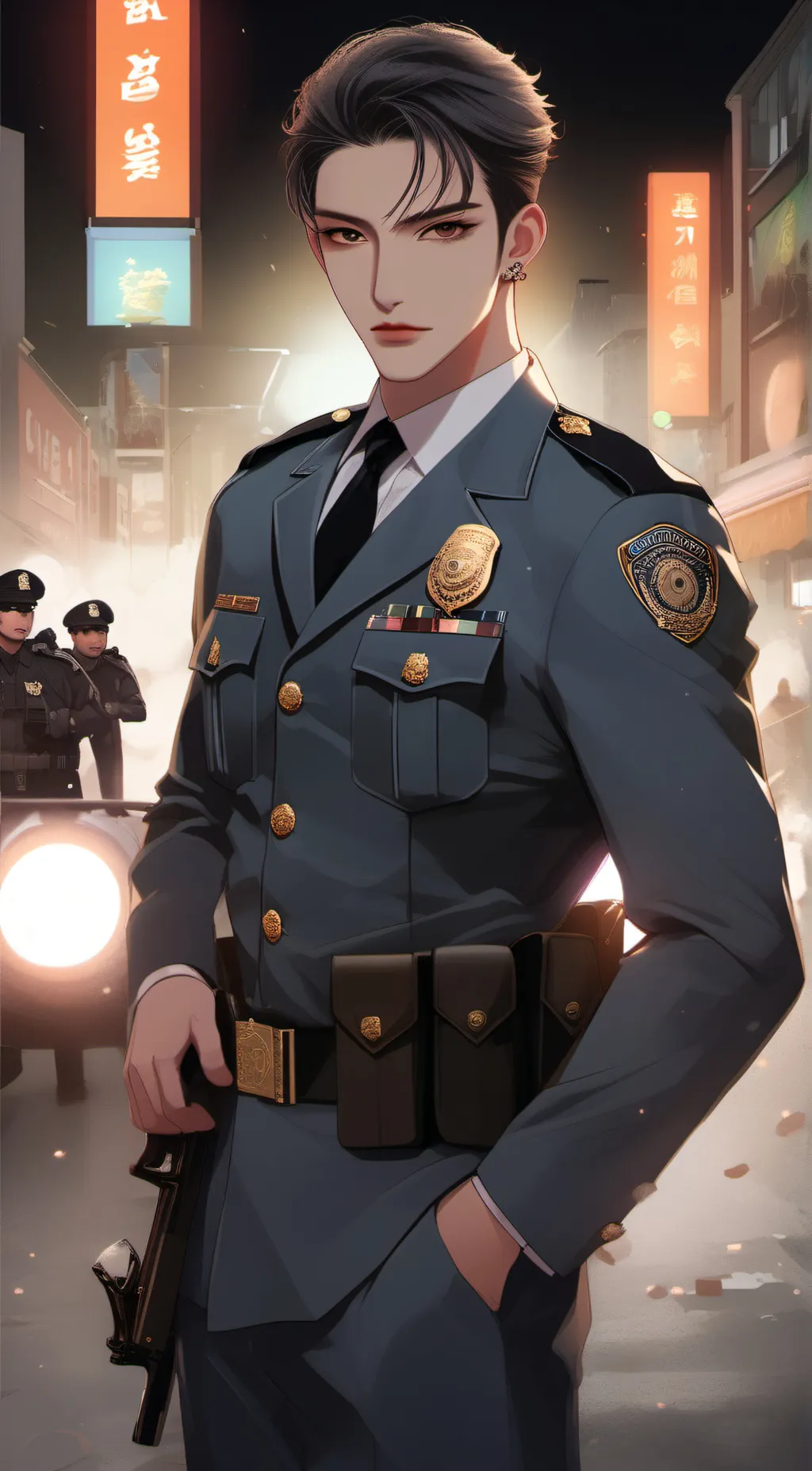 ai character: poice background