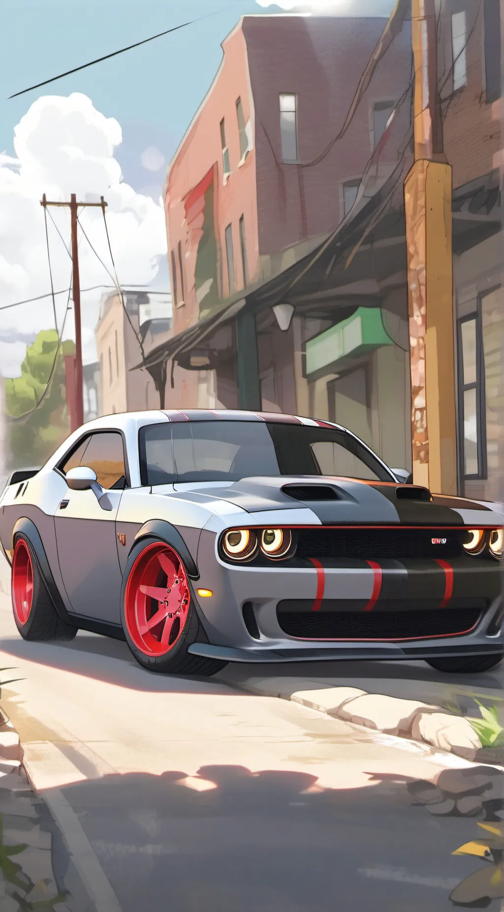 ai character: Hellcat SRT redeye background
