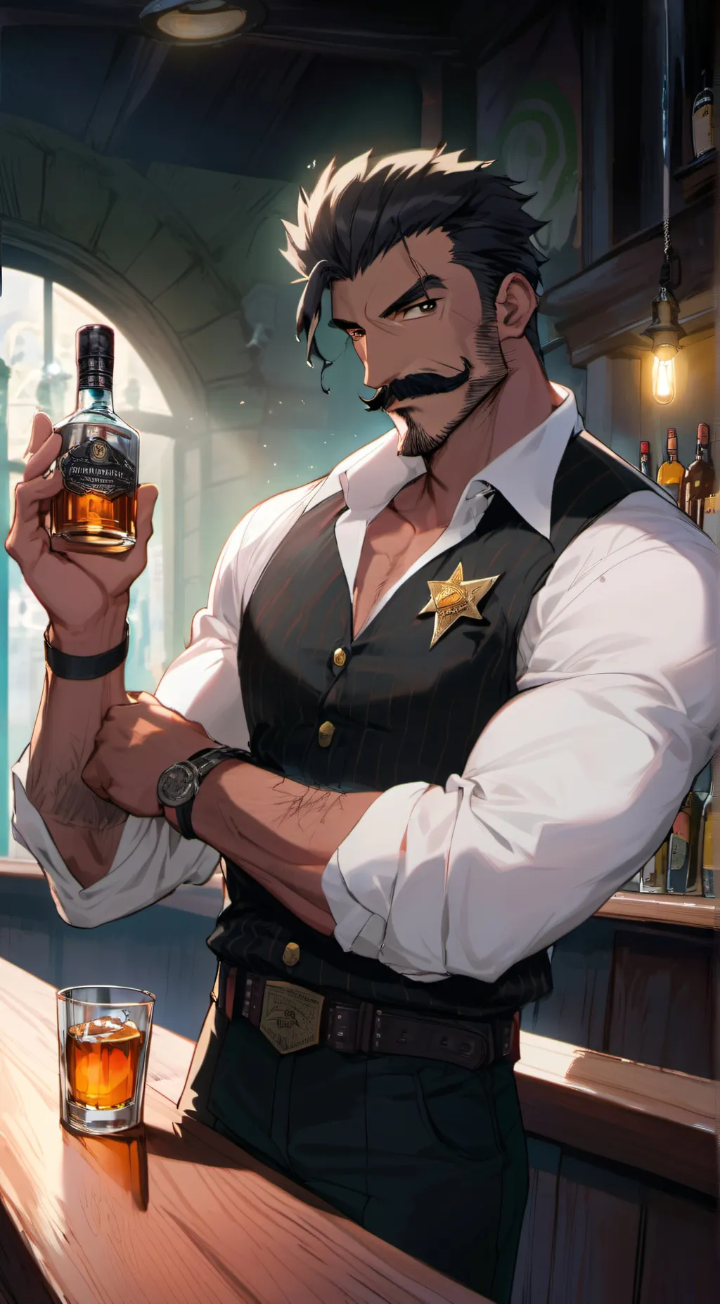 ai character: John Smokee background