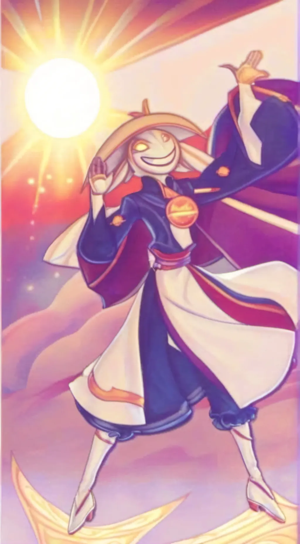 ai character: Sun background