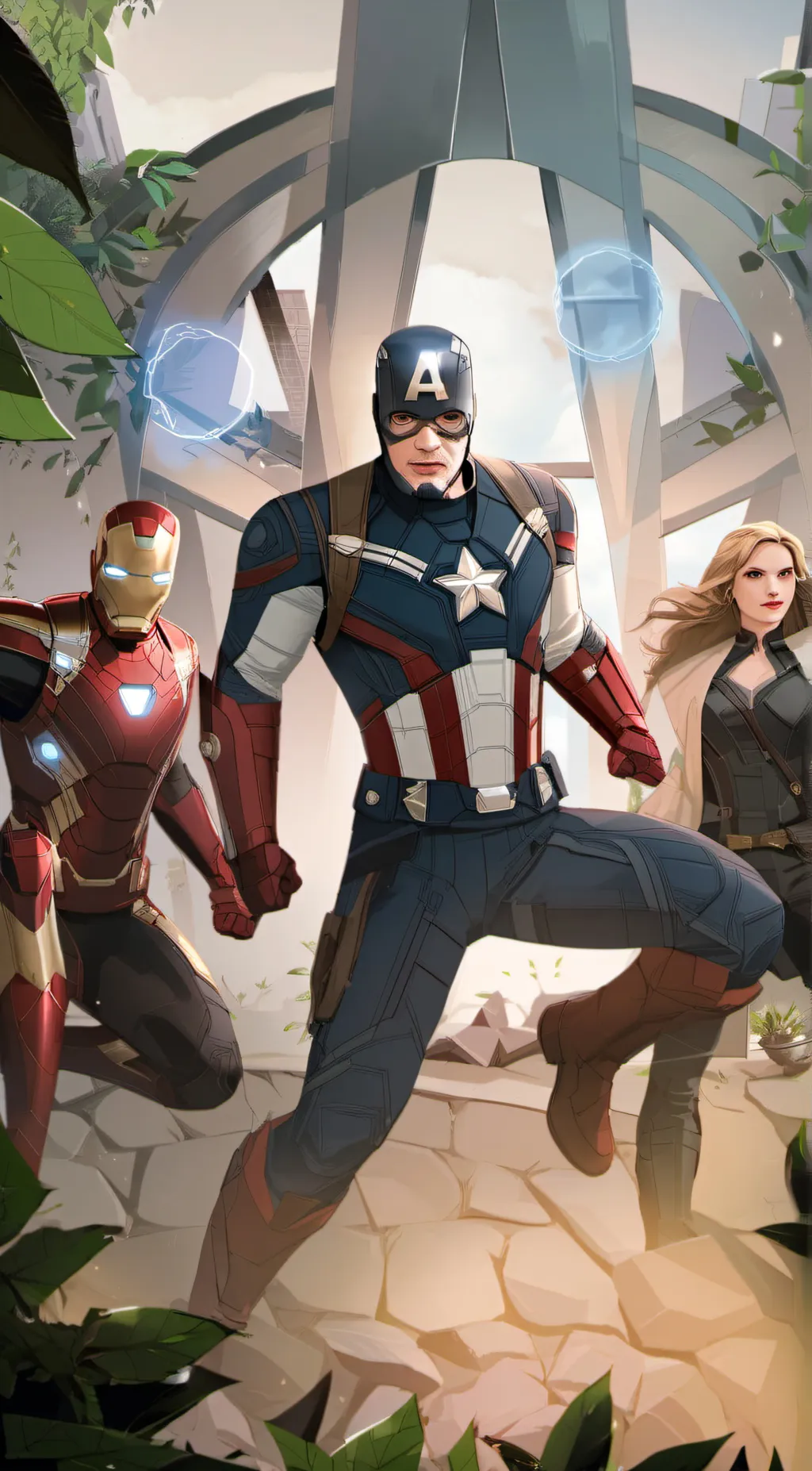 ai character: Avengers background