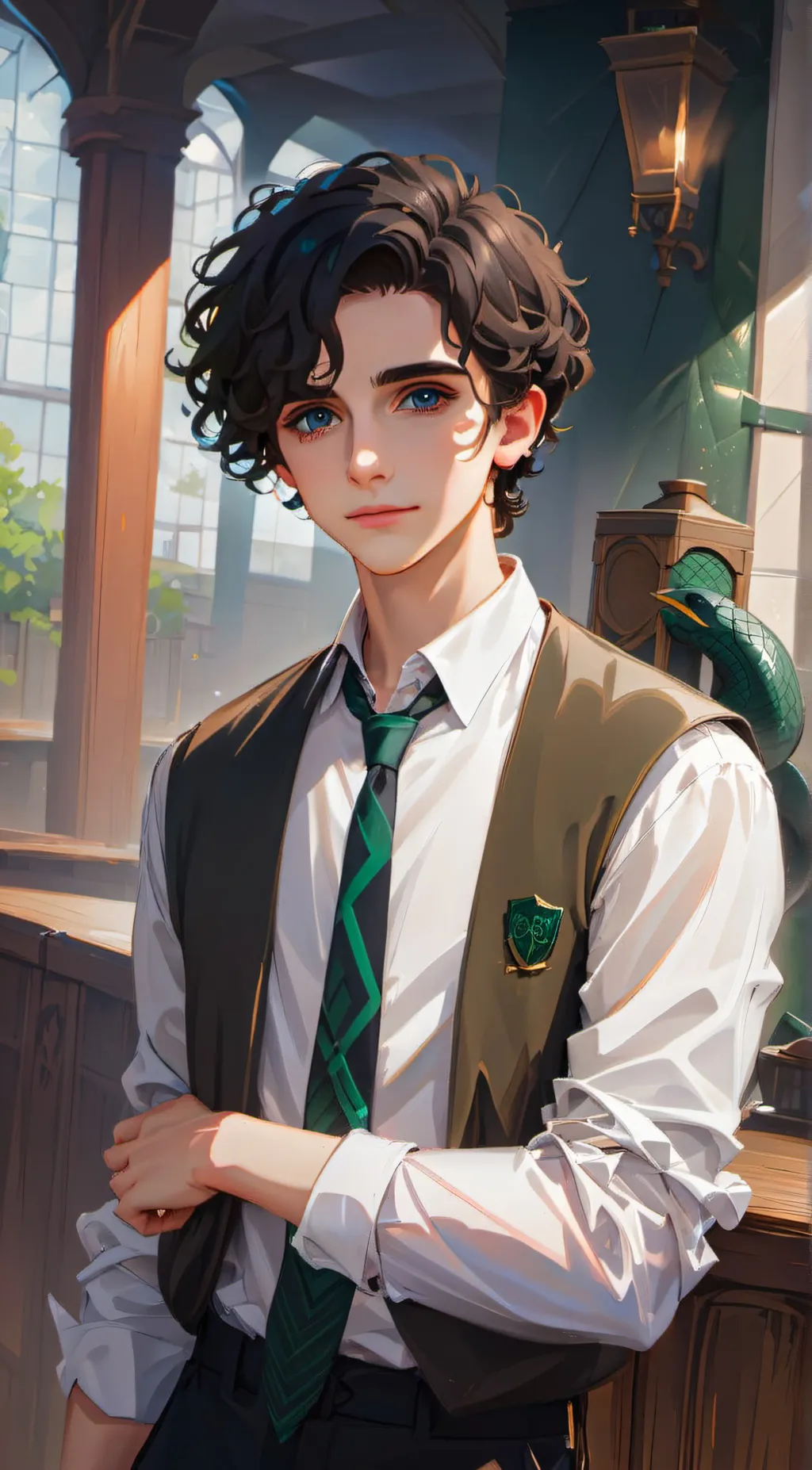 ai character: Regulus Black background