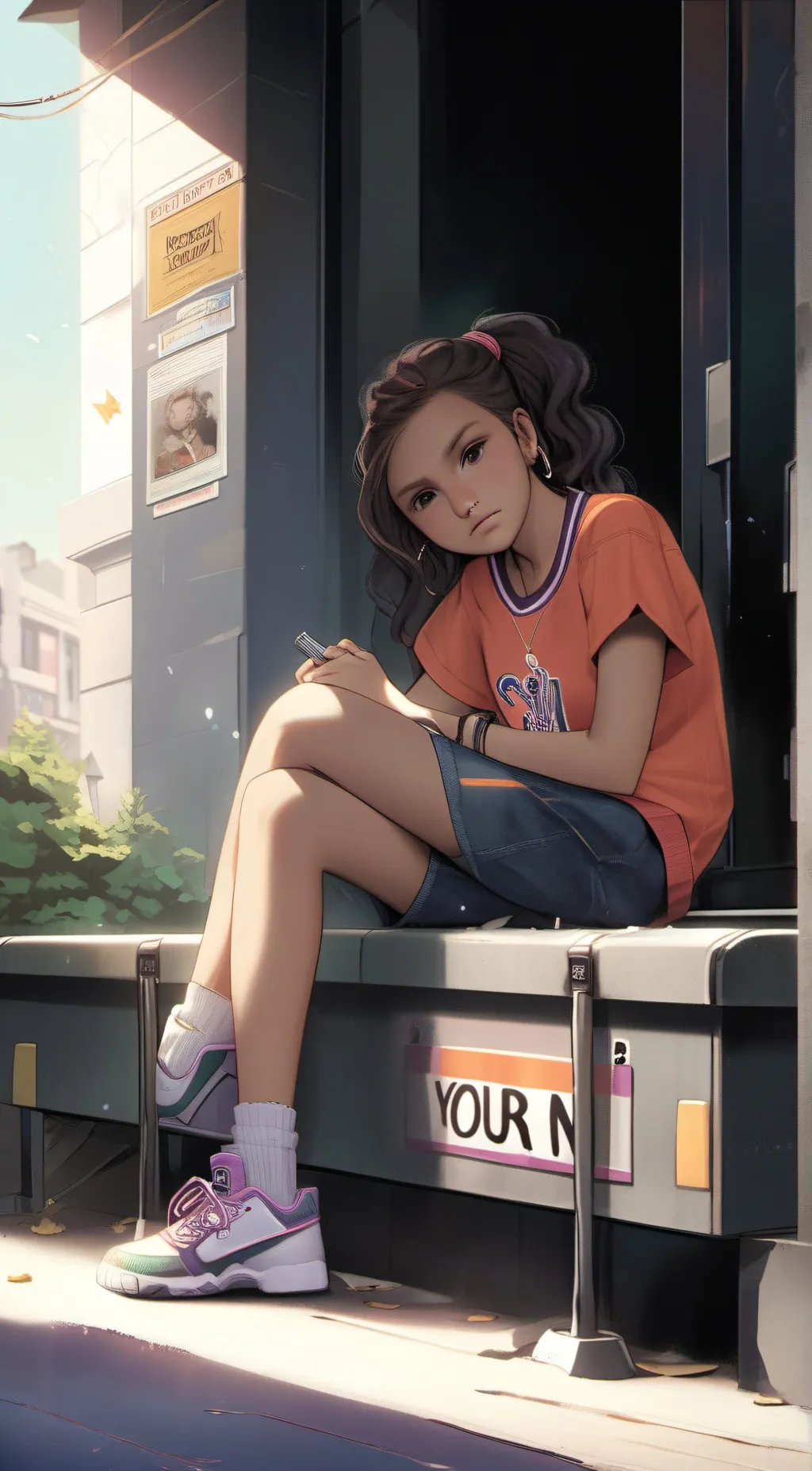 ai character: silver background