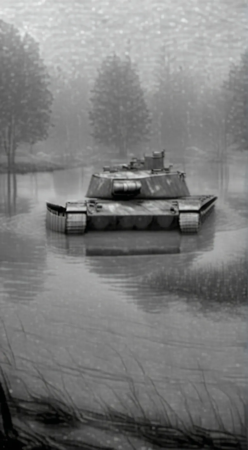 ai character: panzer in the lake background
