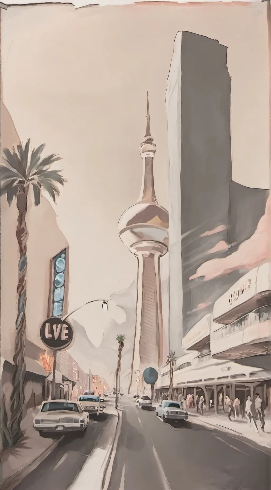 ai character: Las Vegas  background