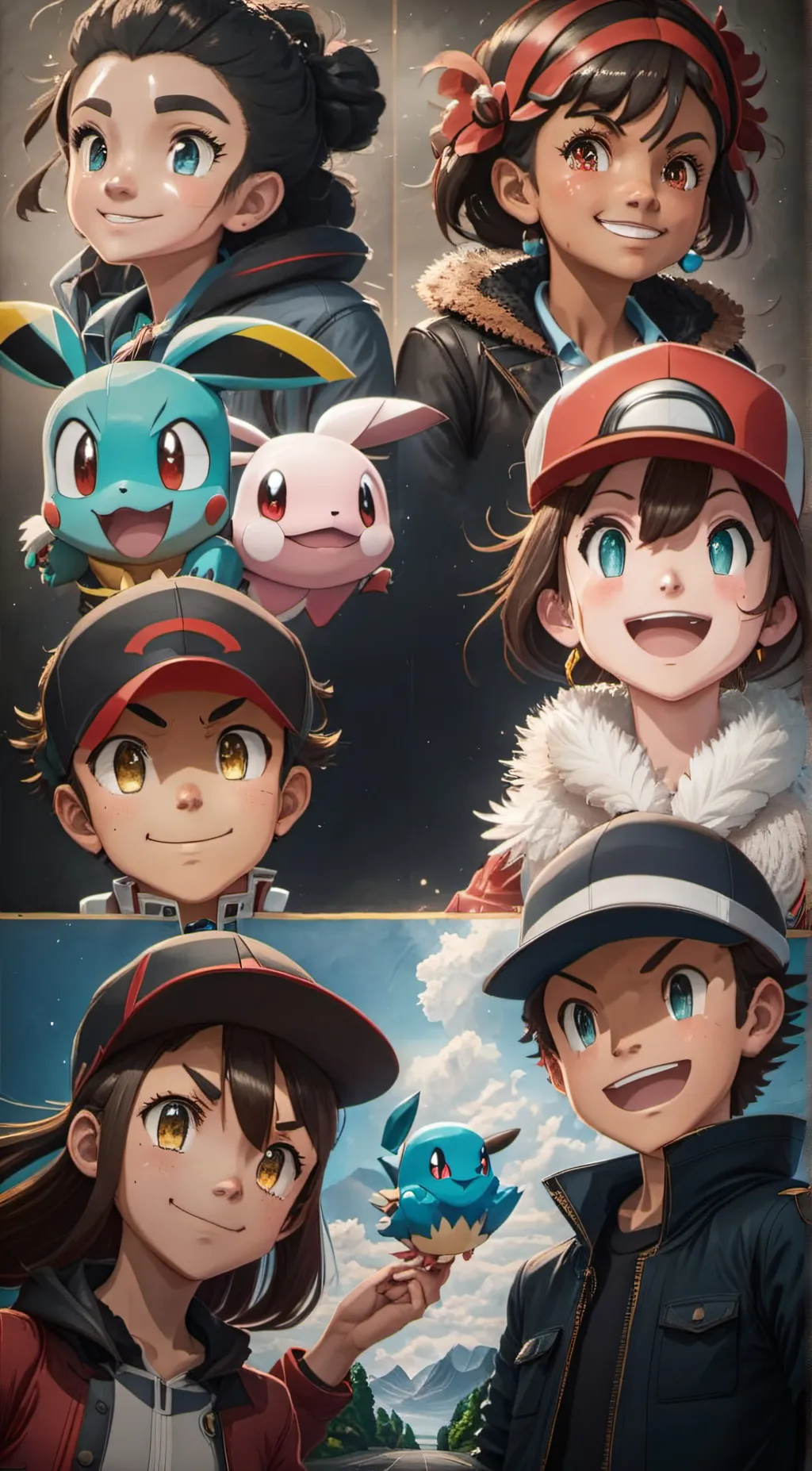 ai character: sun and moon background