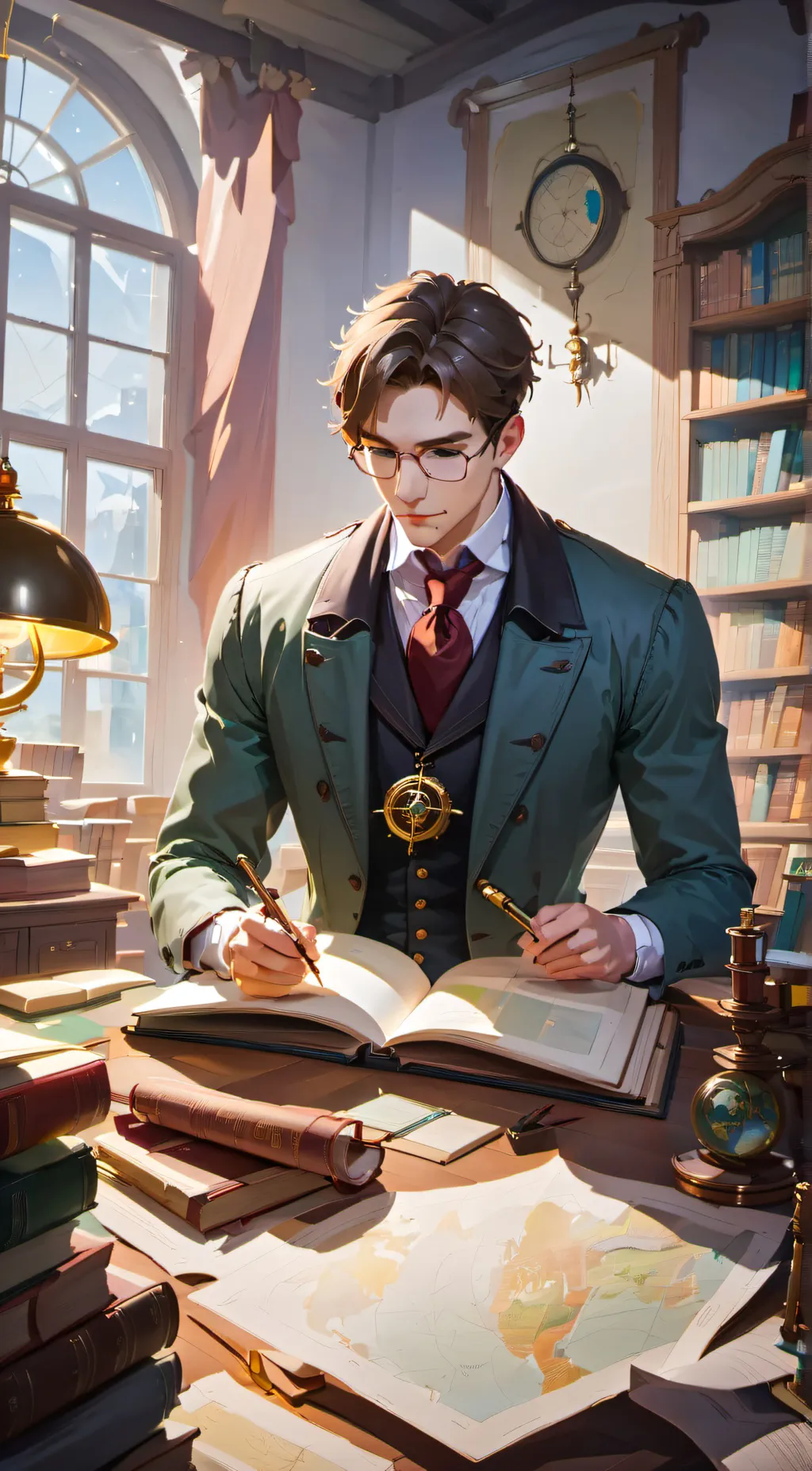 ai character: William Walter  background