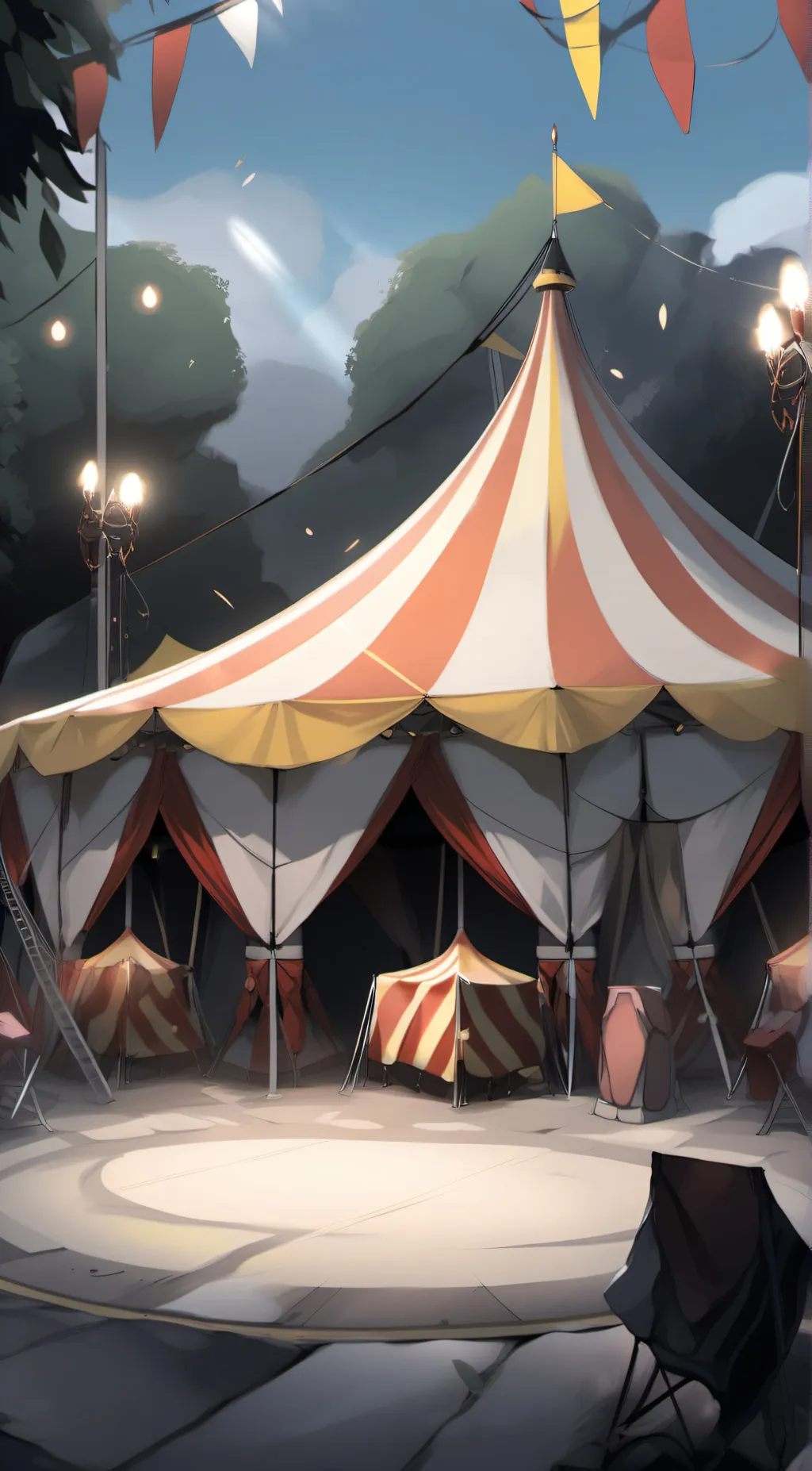 ai character: The digital circus background