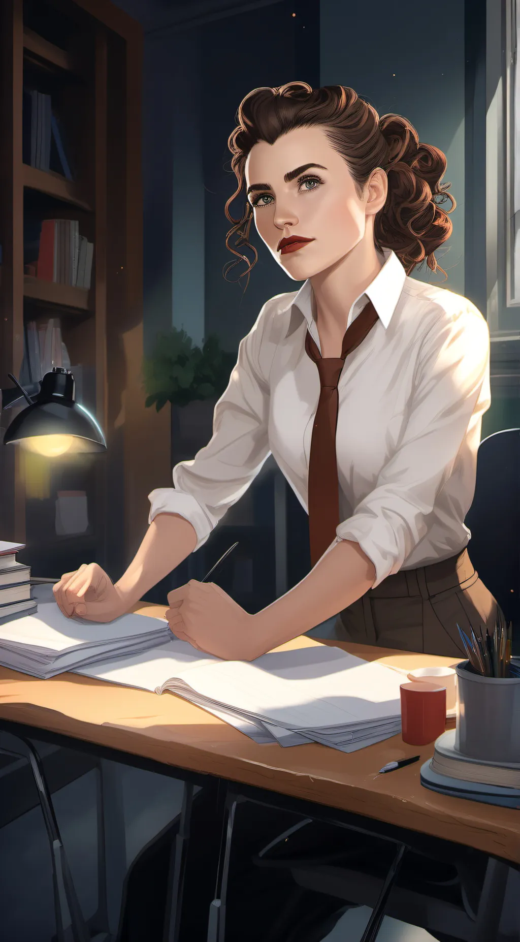 ai character: Miss V background