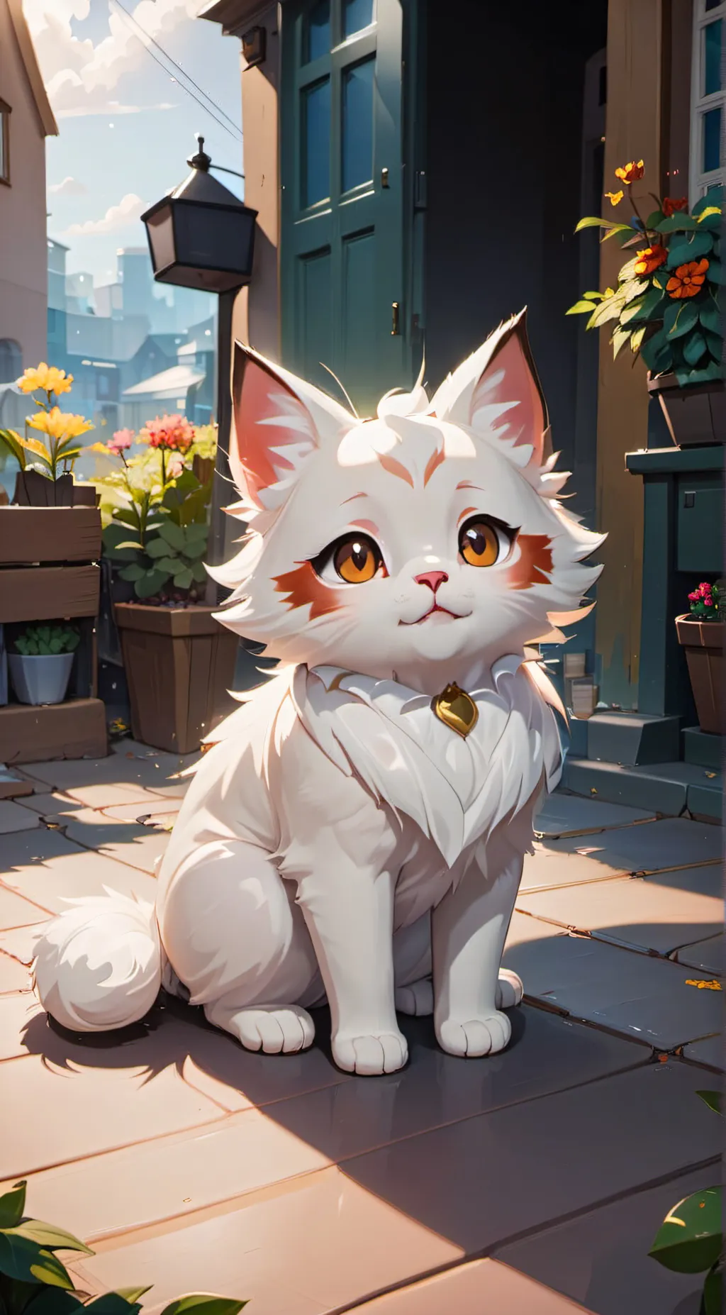 ai character: Snowflake background