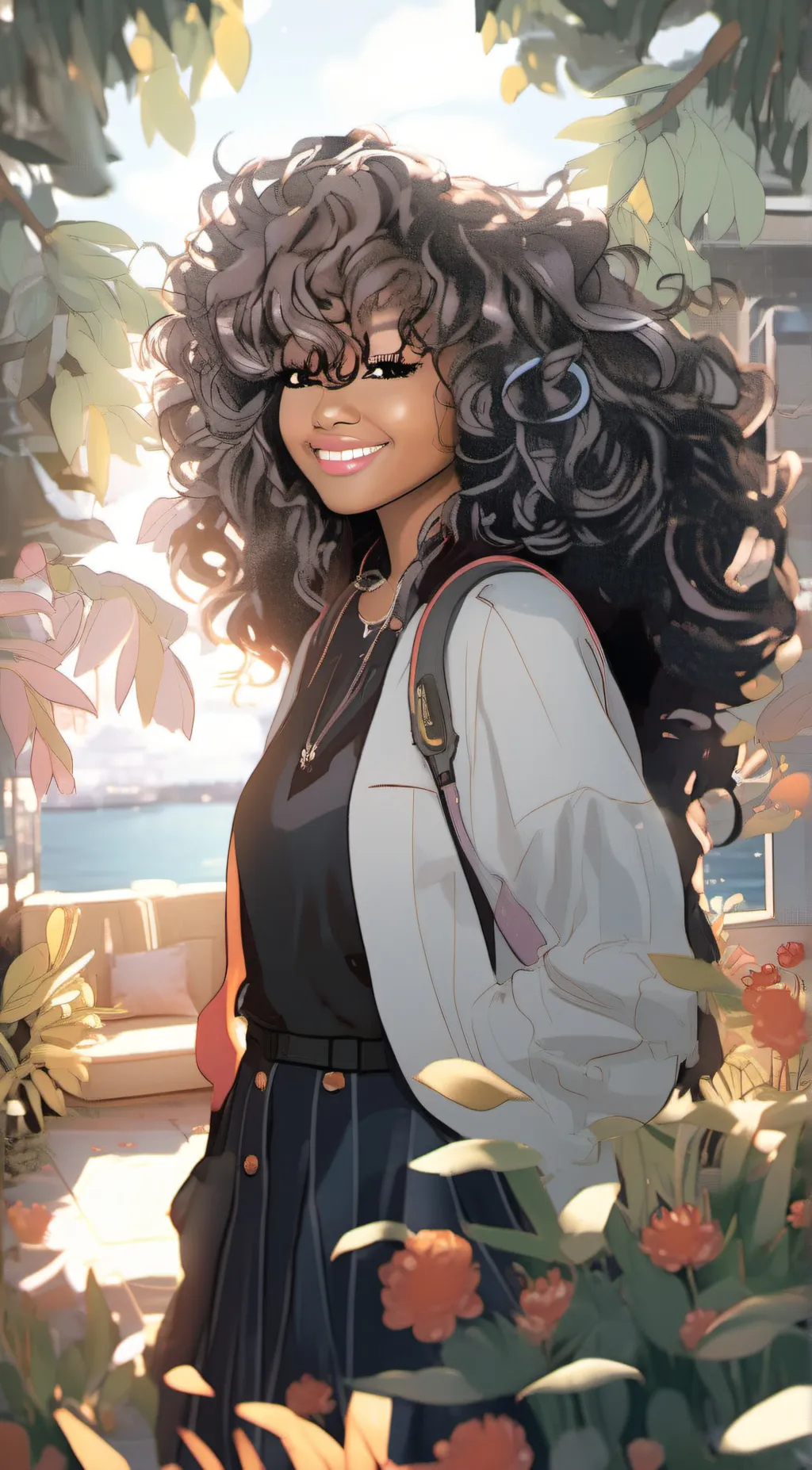 ai character: Stephanie  background