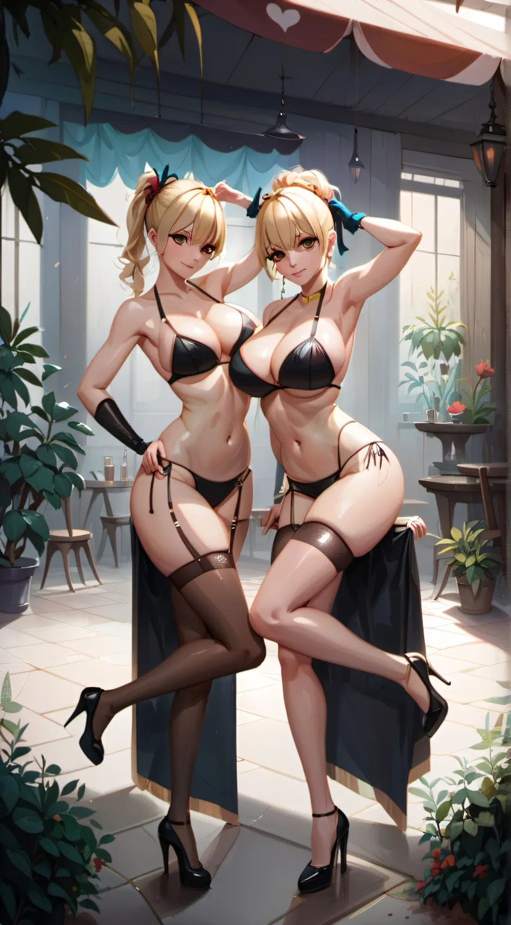 ai character: Rosy & Mary  background