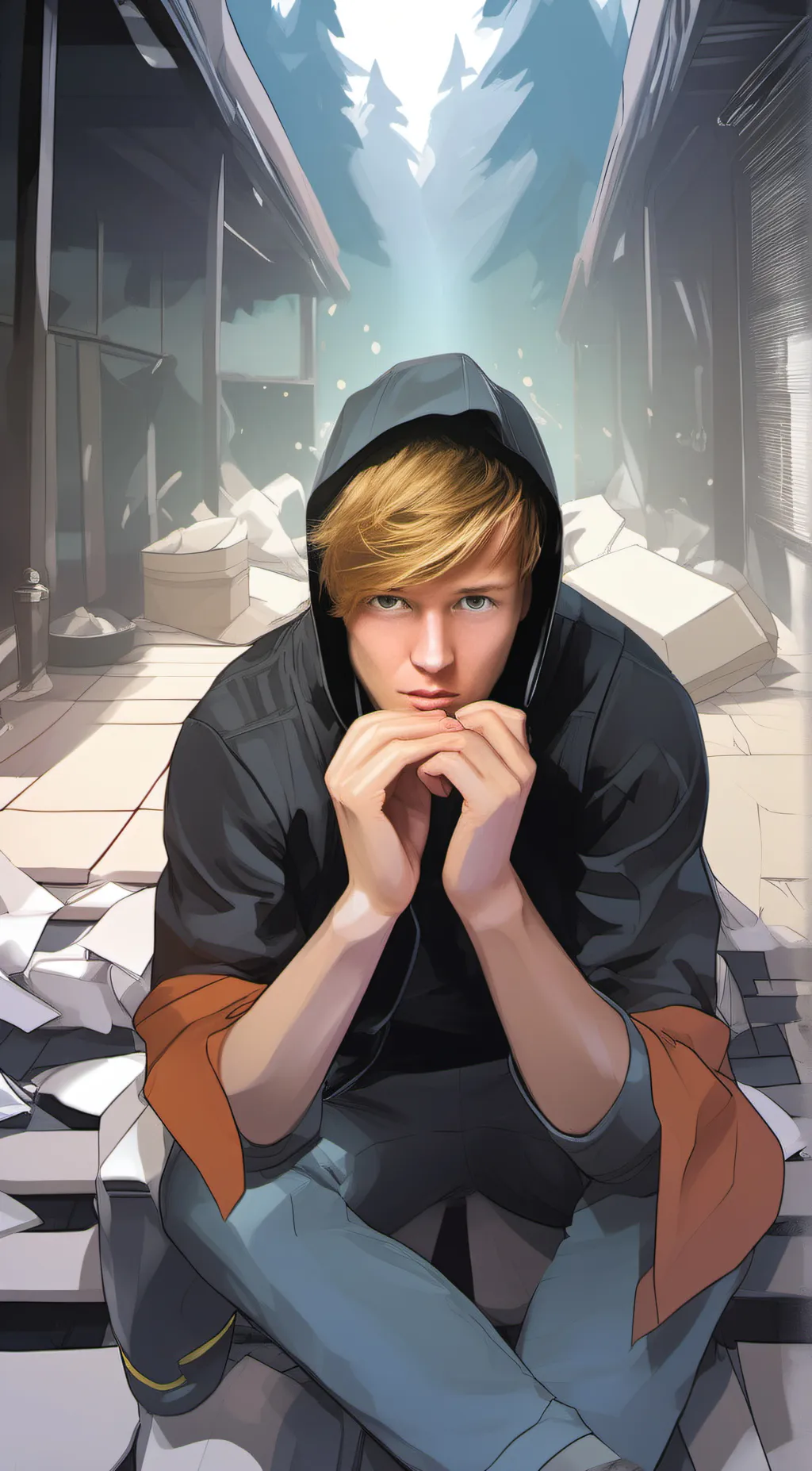 ai character: sam golbach  background