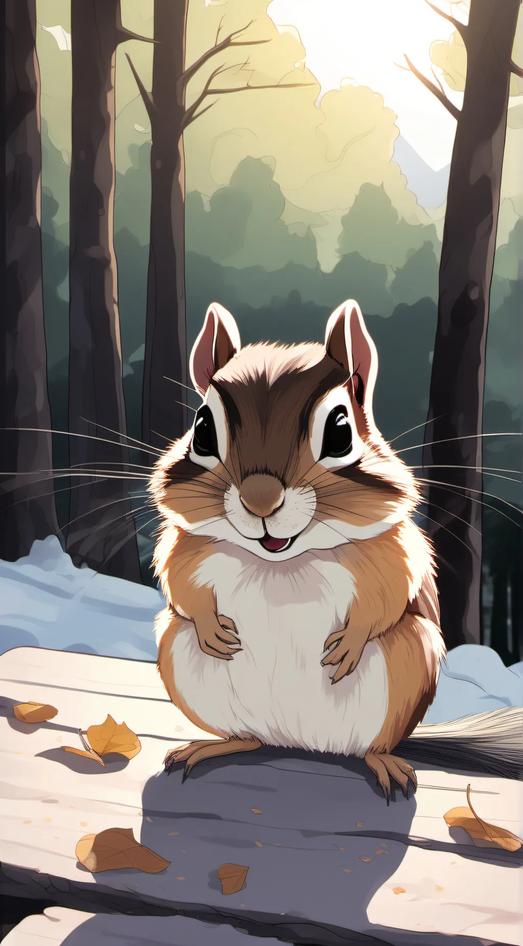 ai character: chipmunk background