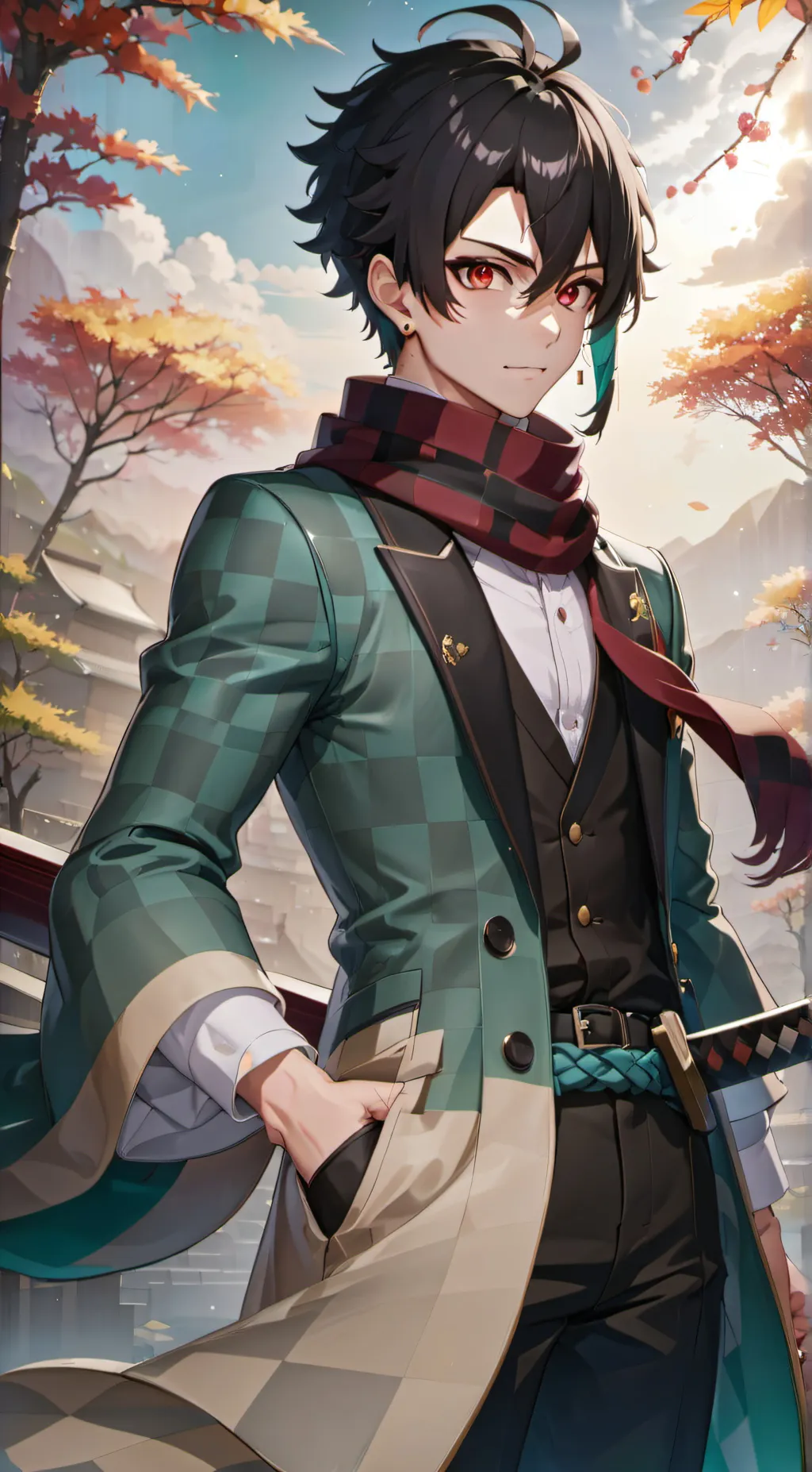 ai character: tanjiro kamado background