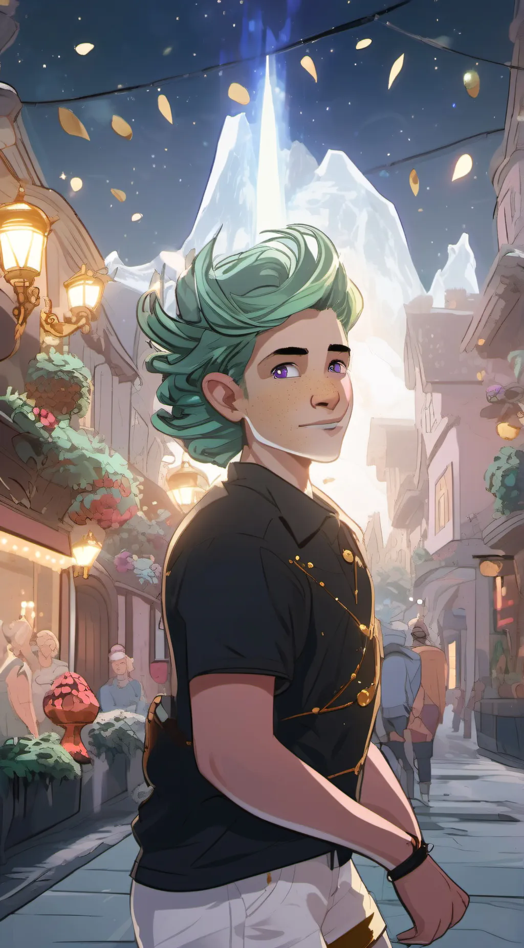 ai character: veneer background