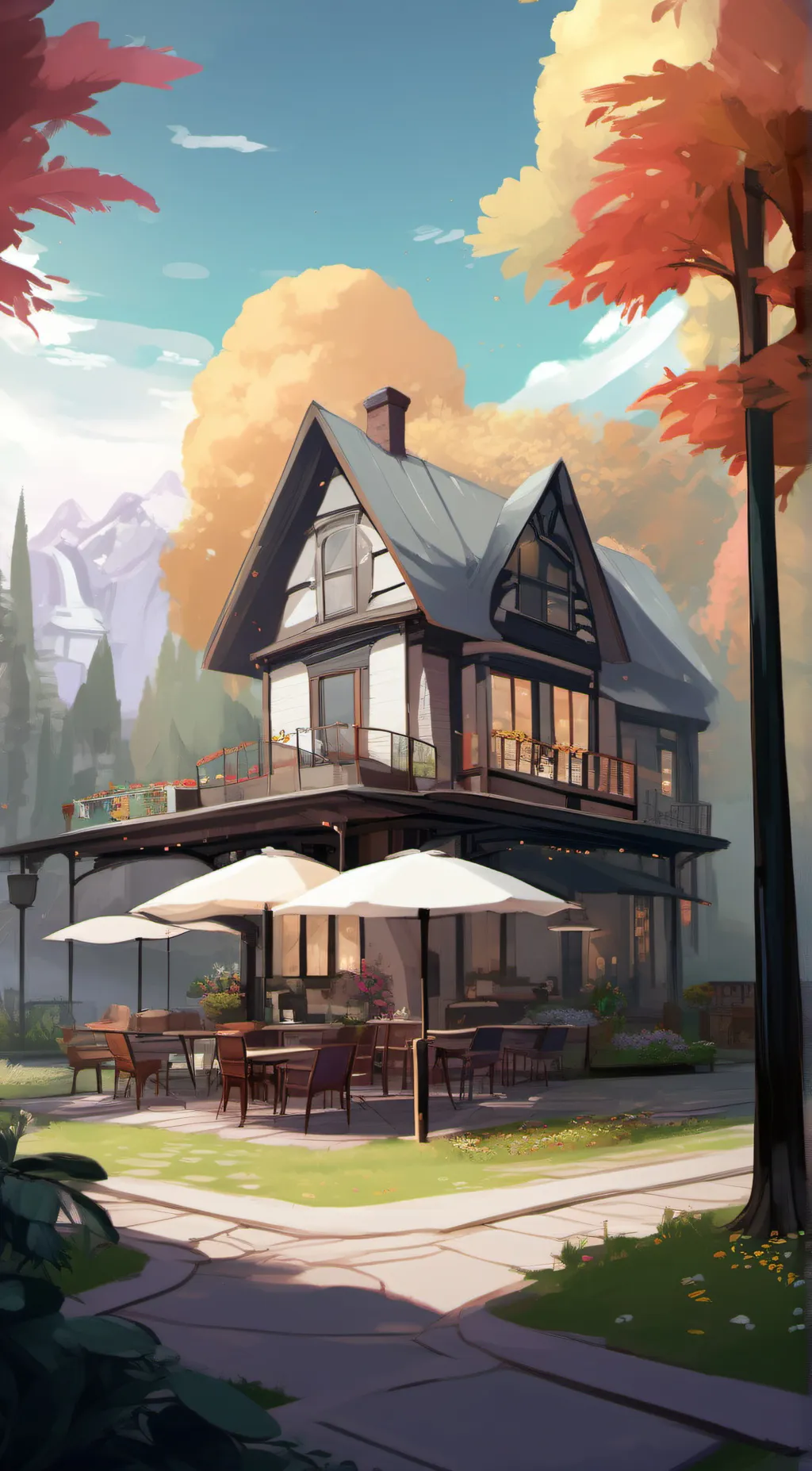 ai character: (●’◡’●)ﾉ  background