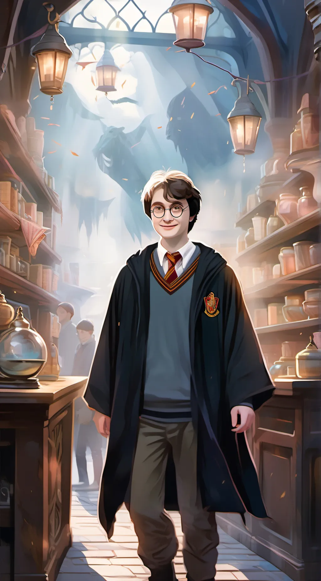 ai character: Harry Potter  background