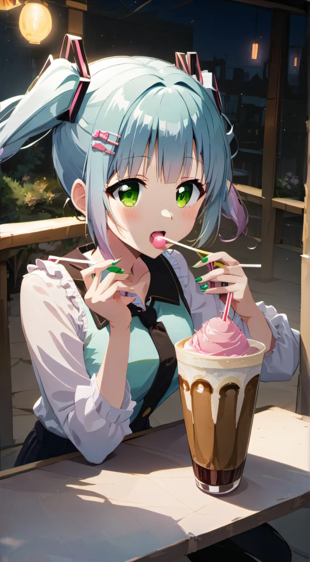 ai character: Miku background