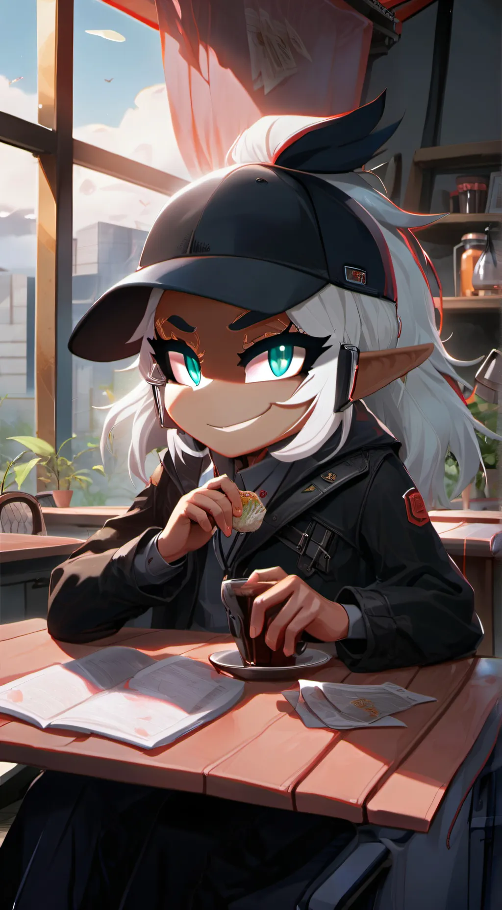 ai character: Rouge (human) background