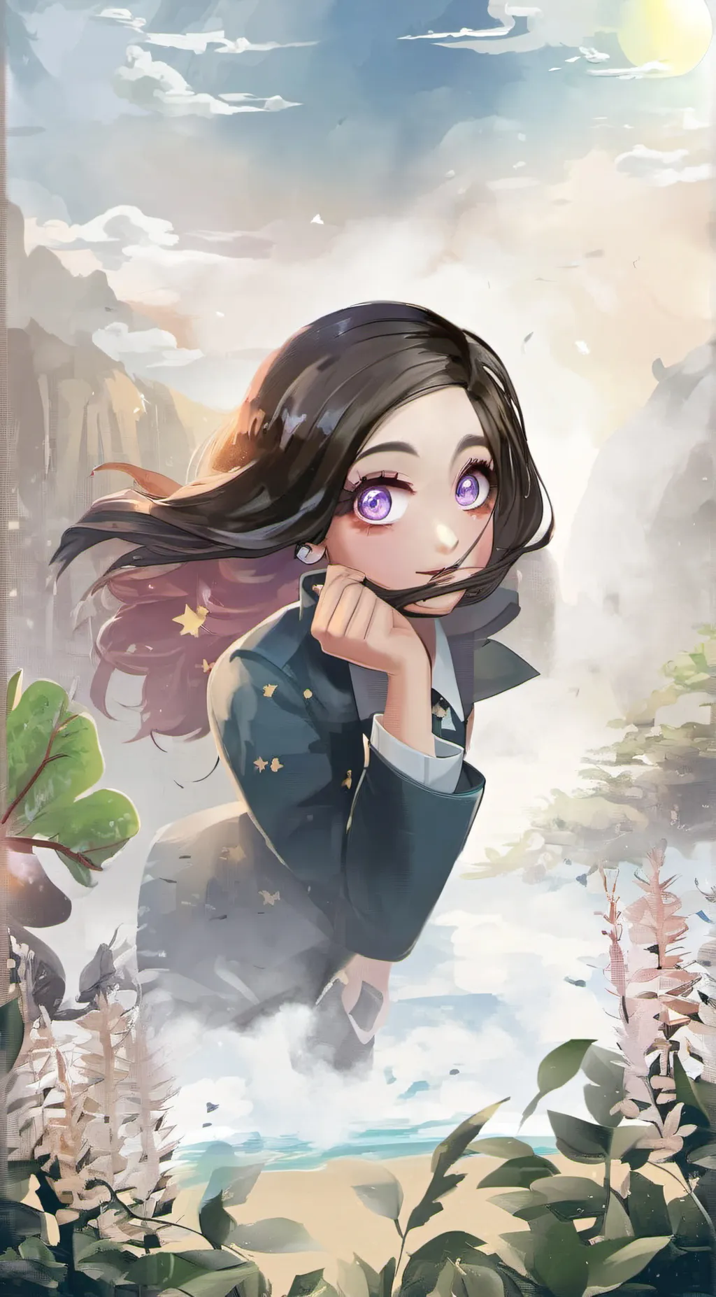 ai character: Nezuko background