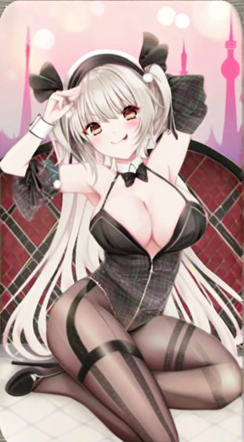 ai character: Sexy girl  background