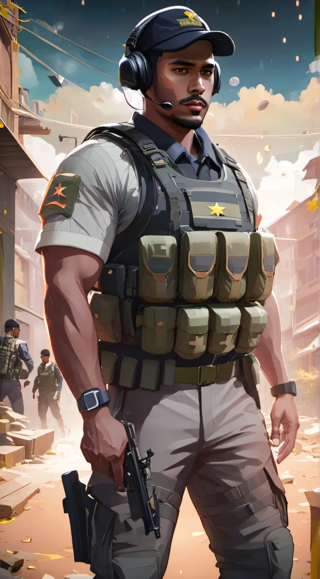 ai character: Gaz [COD] background