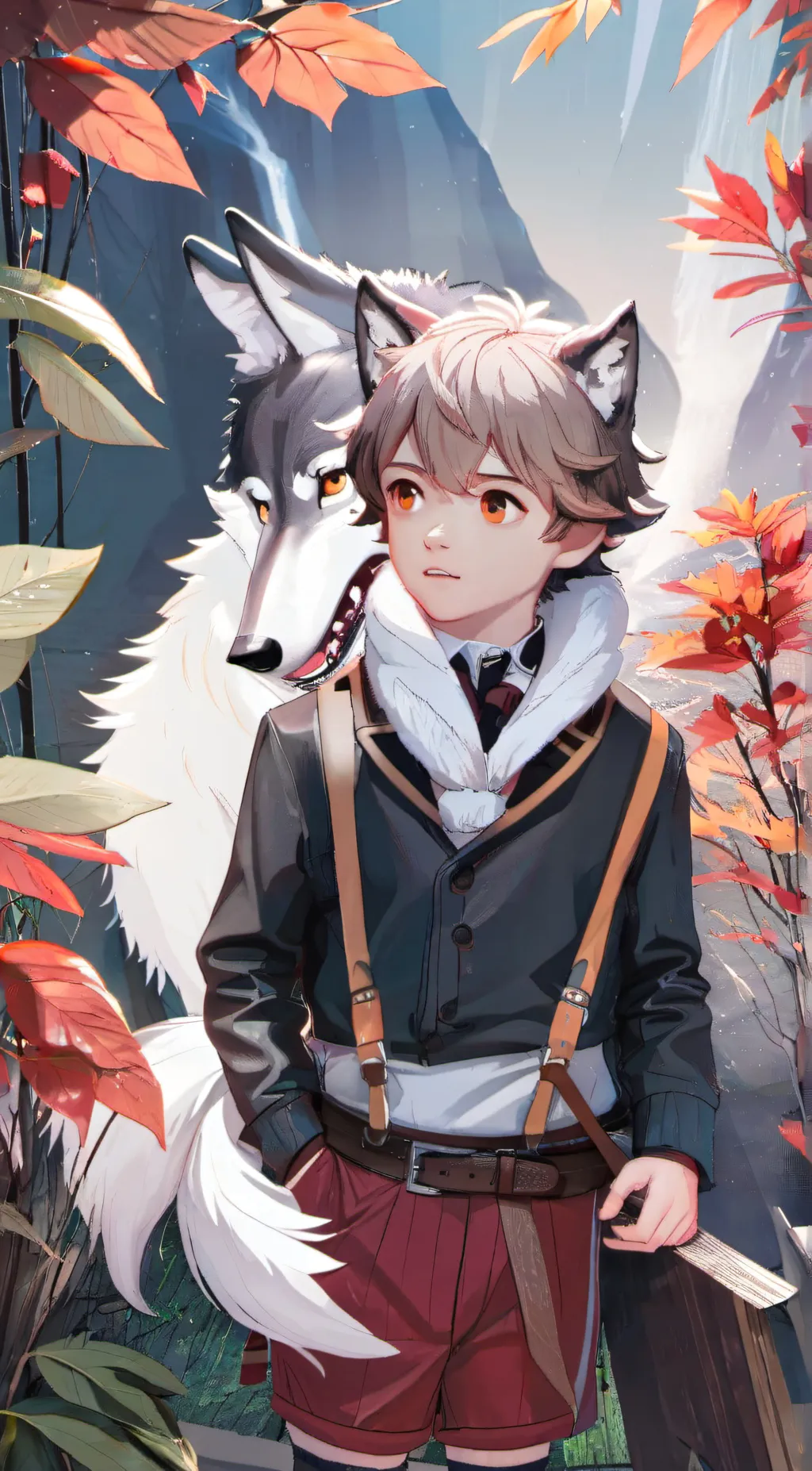 ai character: wolf background