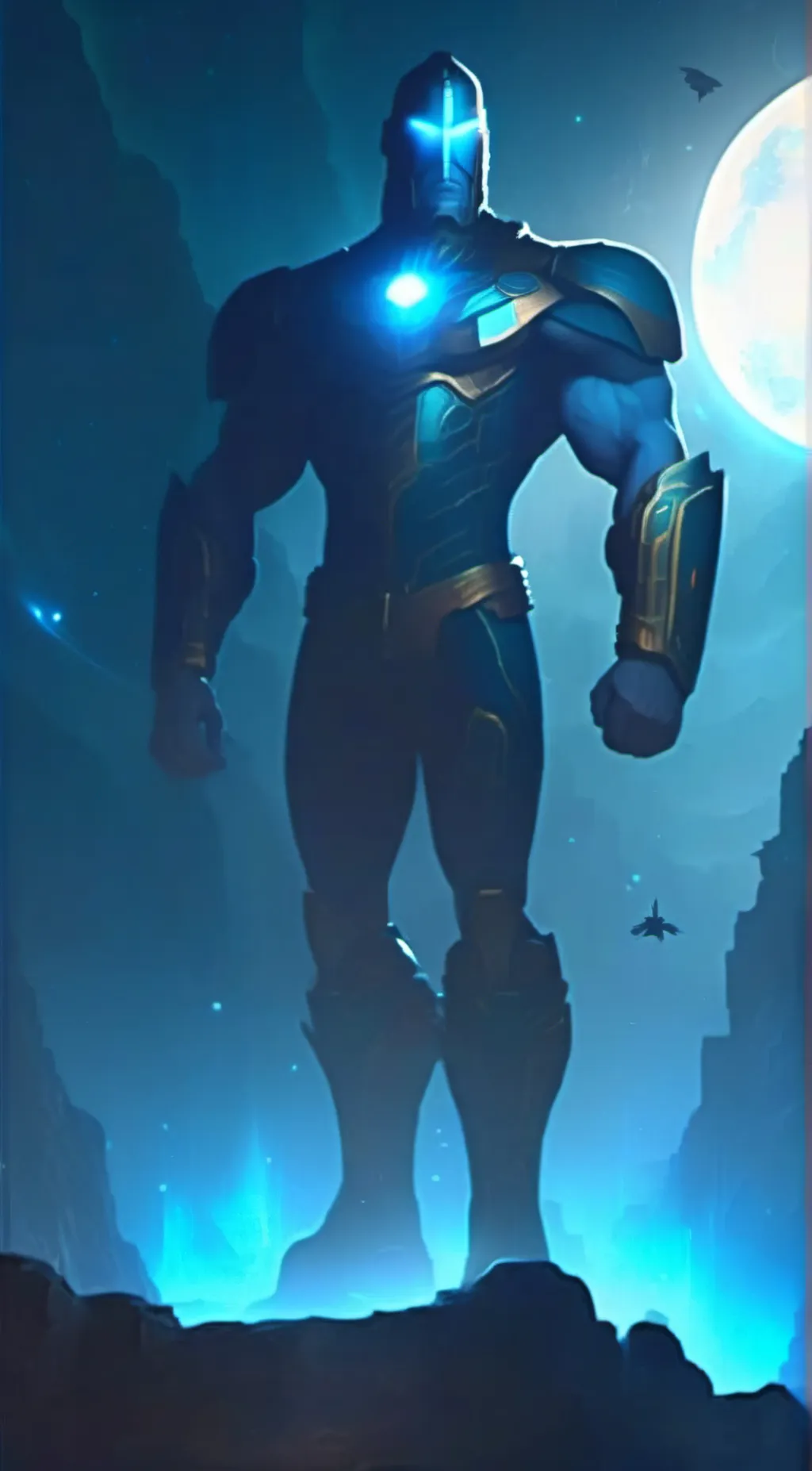 ai character: titan cameraman background