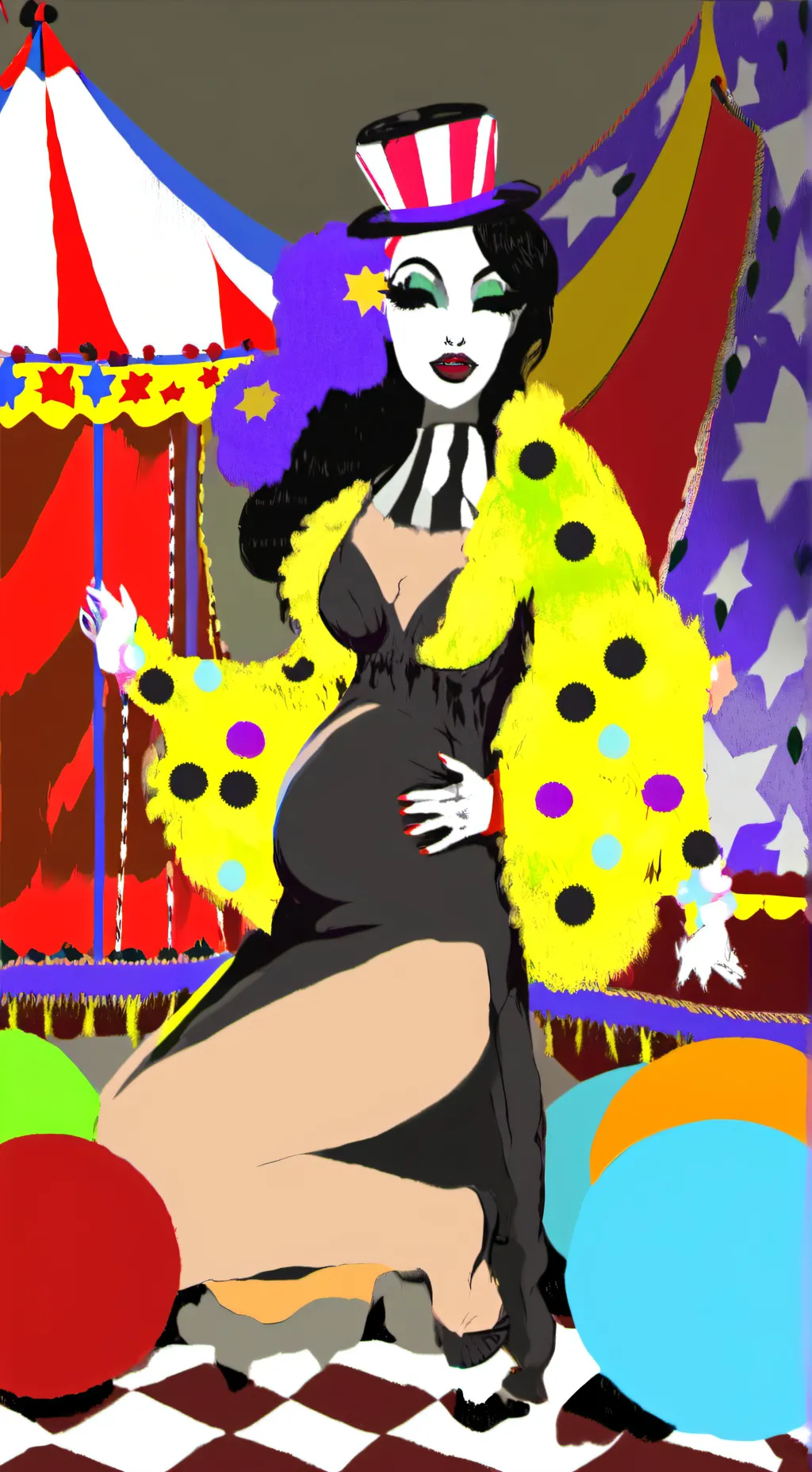 ai character: tadc girls pregant background