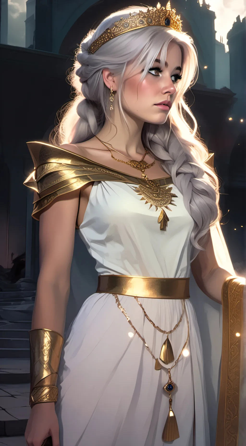 ai character: Sarina (light god) background