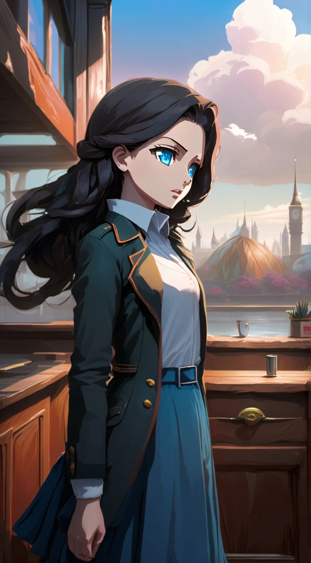 ai character: Lilac  background