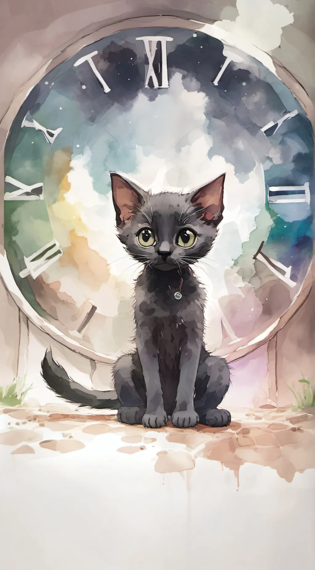 ai character: THE KITTEN OF VOID background
