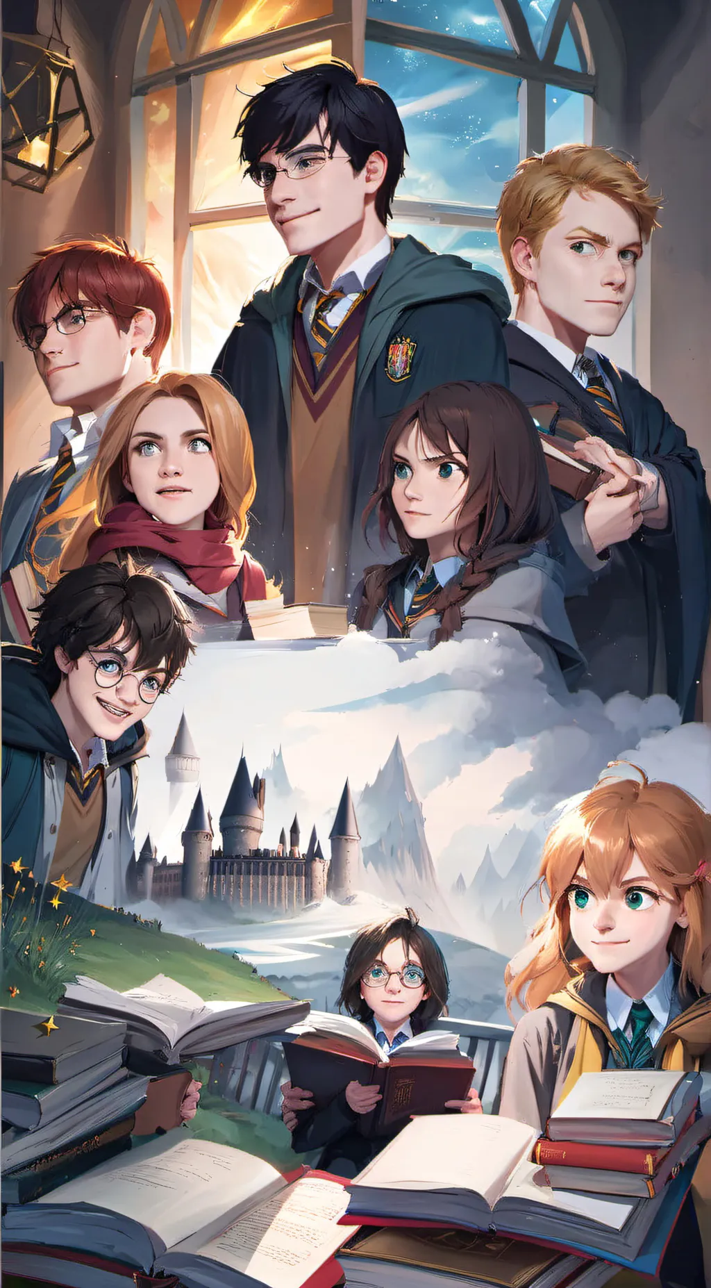 ai character: Hogwarts  background